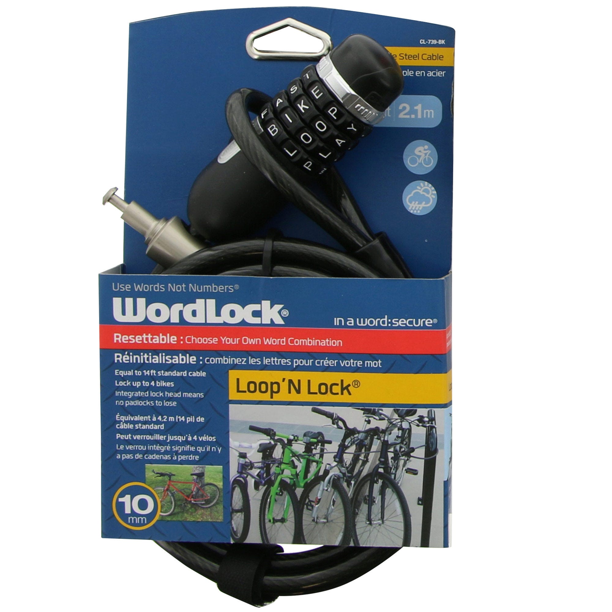 Wordlock quick release bike lock sale