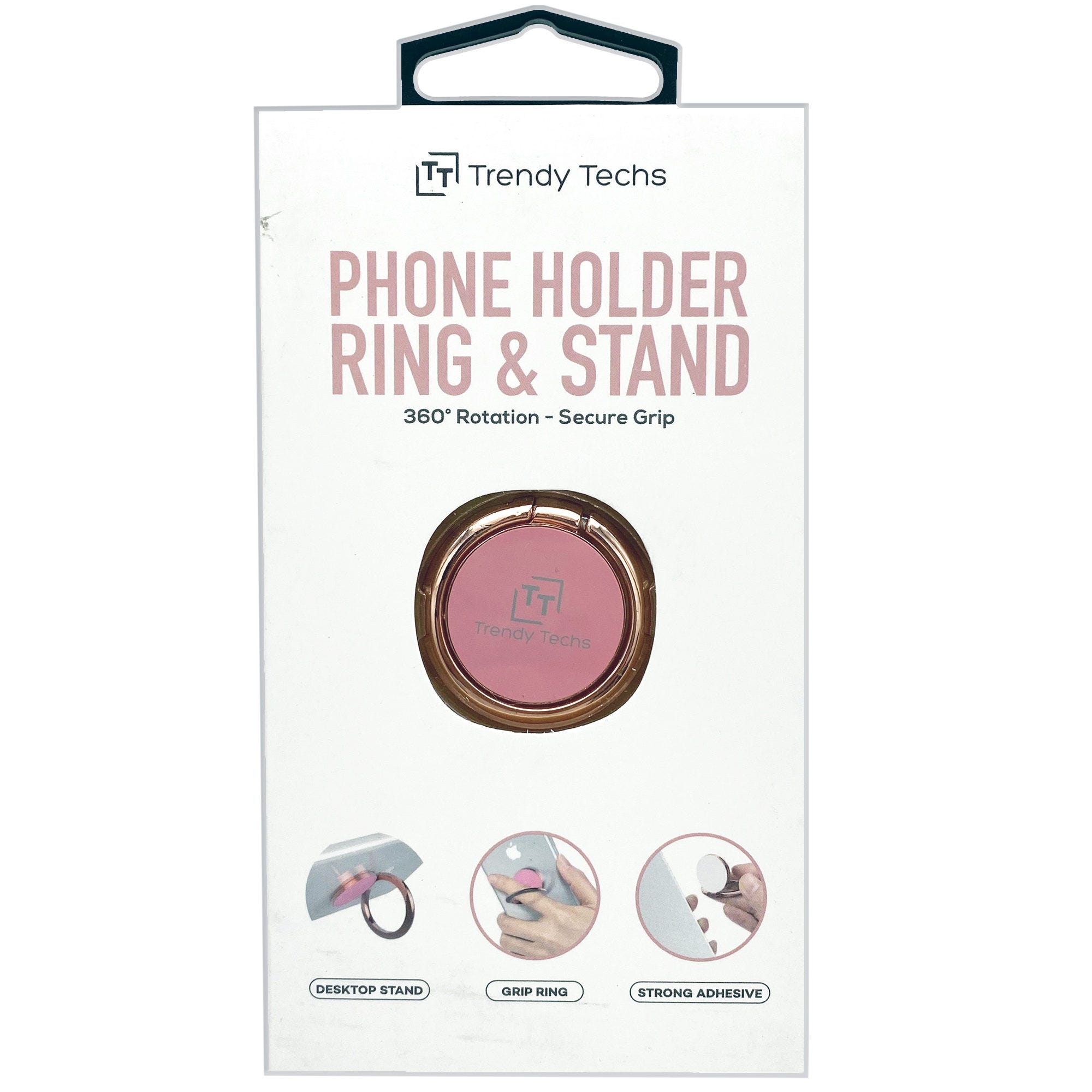 Trendy Techs Rose Gold Key RING Phone Holder - Qty 24
