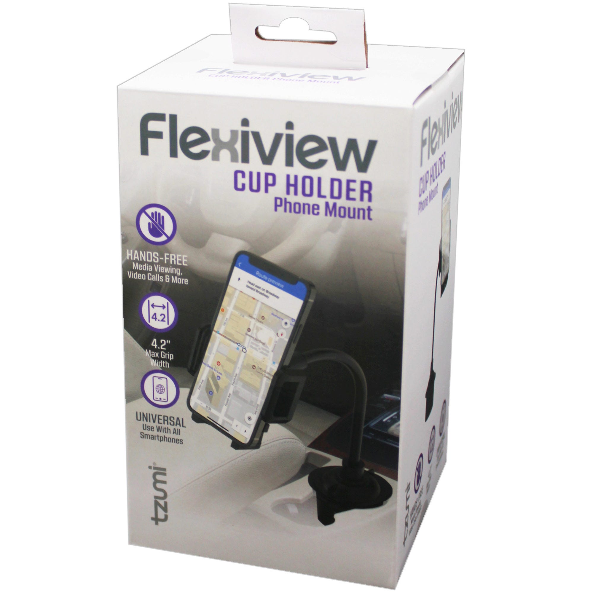 Tzumi FlexiView Auto Cup Holder Phone Mount - Qty 12
