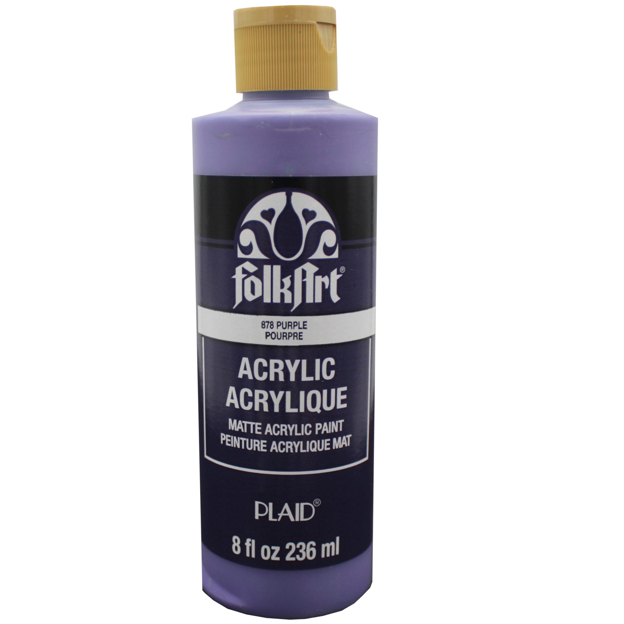 FolkArt 8oz Multi-Surface Satin Acrylic PAINT in Purple - Qty 15