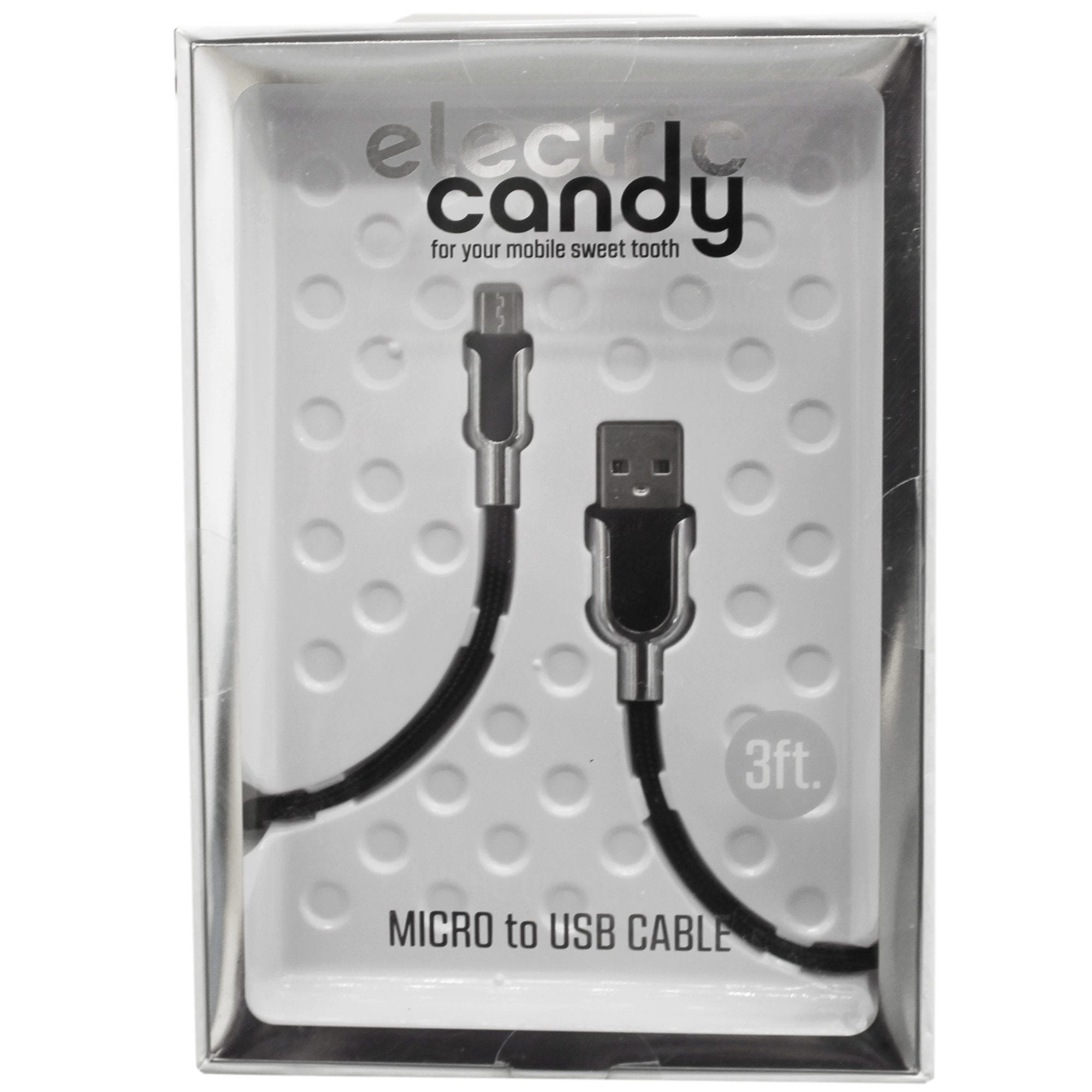 Electric Candy 3 Foot Micro USB Cable in Black - Qty 38