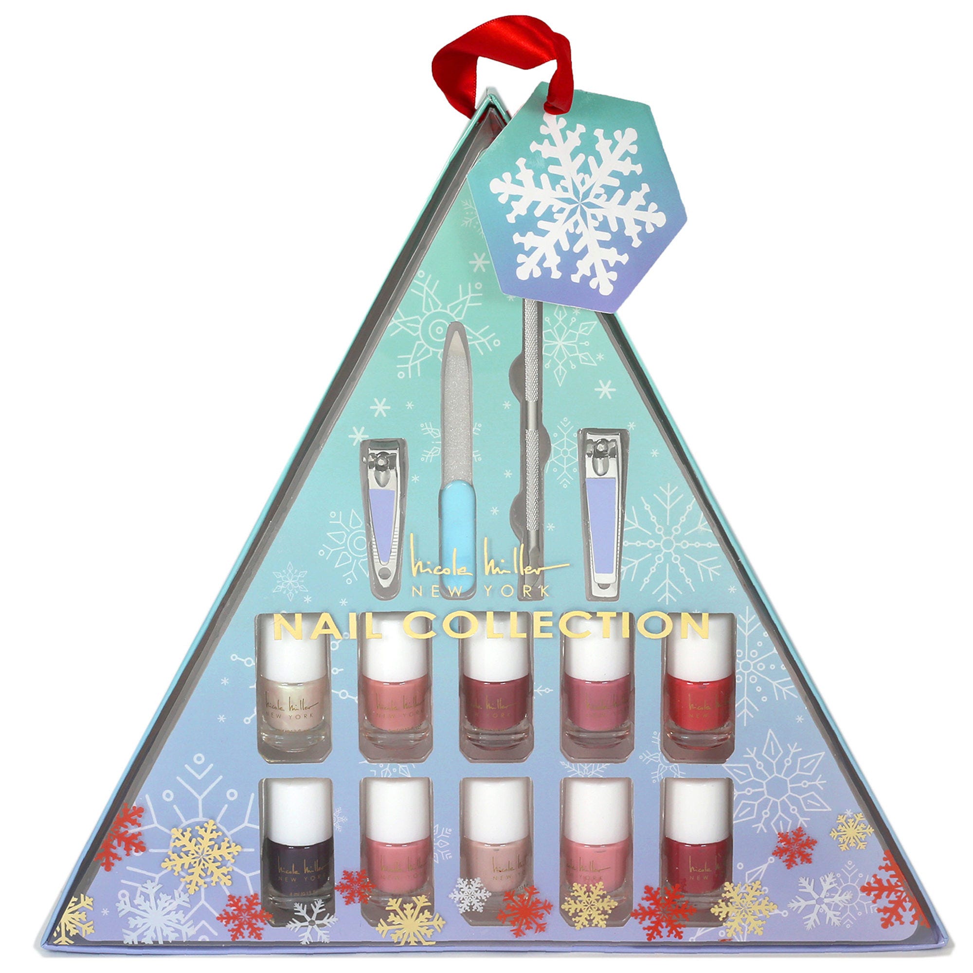 Nicole Miller Nail Polish Collection Set with 4 Nail TOOLS - Qty 6