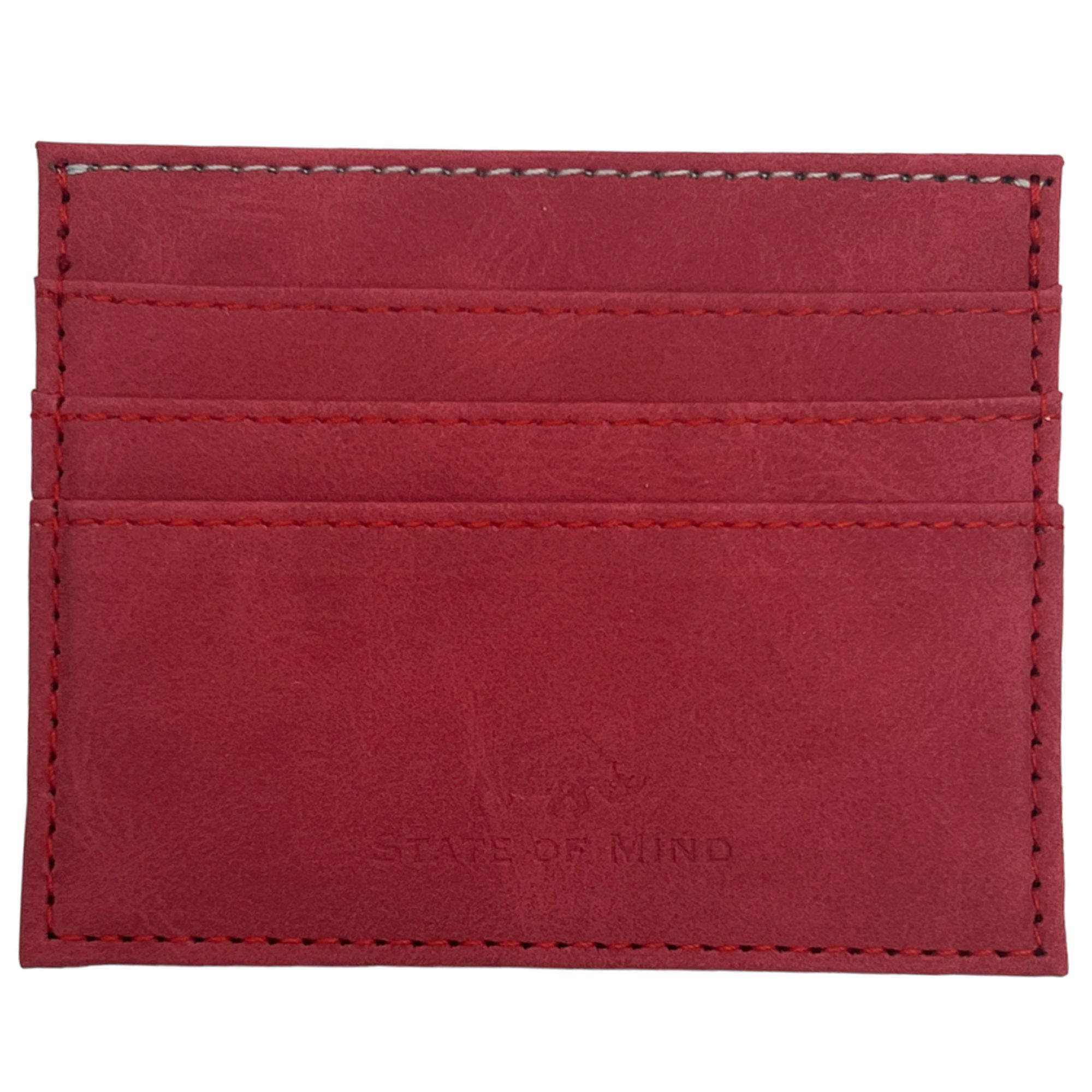 Vegan LEATHER Card WALLET in Red - Qty 48