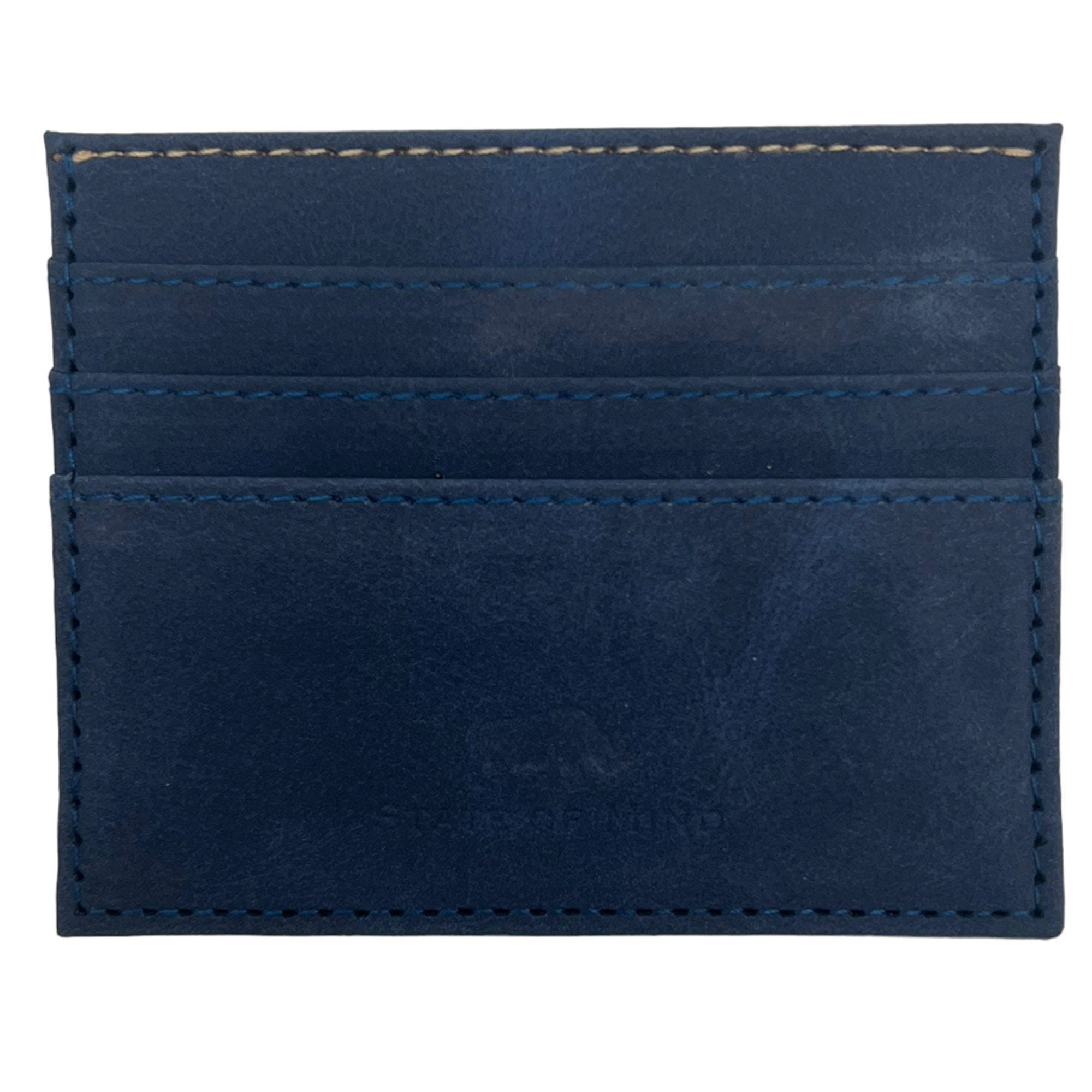 Vegan LEATHER Card WALLET in Blue - Qty 36