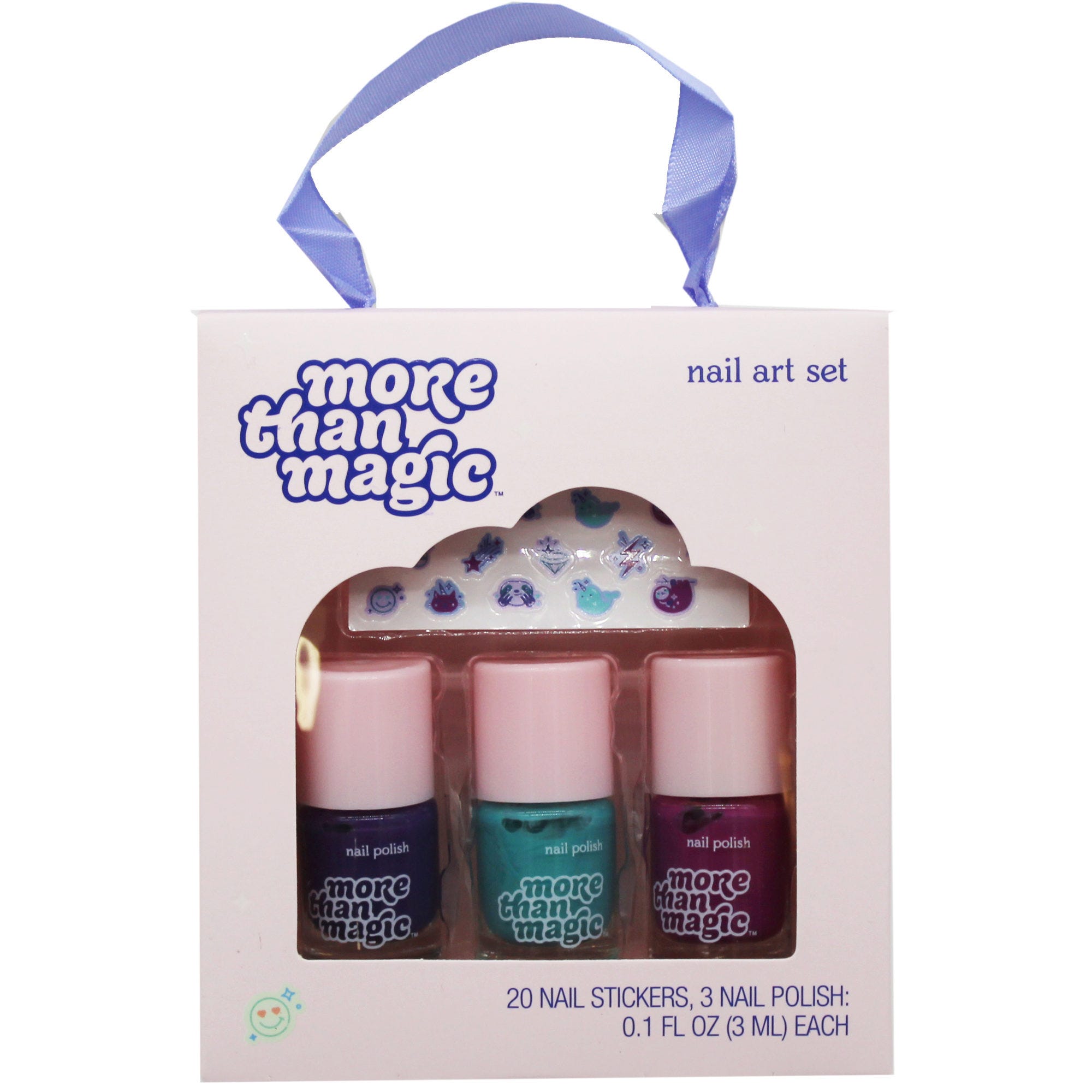 More Than Magic 3 Piece 3ml Colorful Nail Polish Set with Stickers - Qty 32