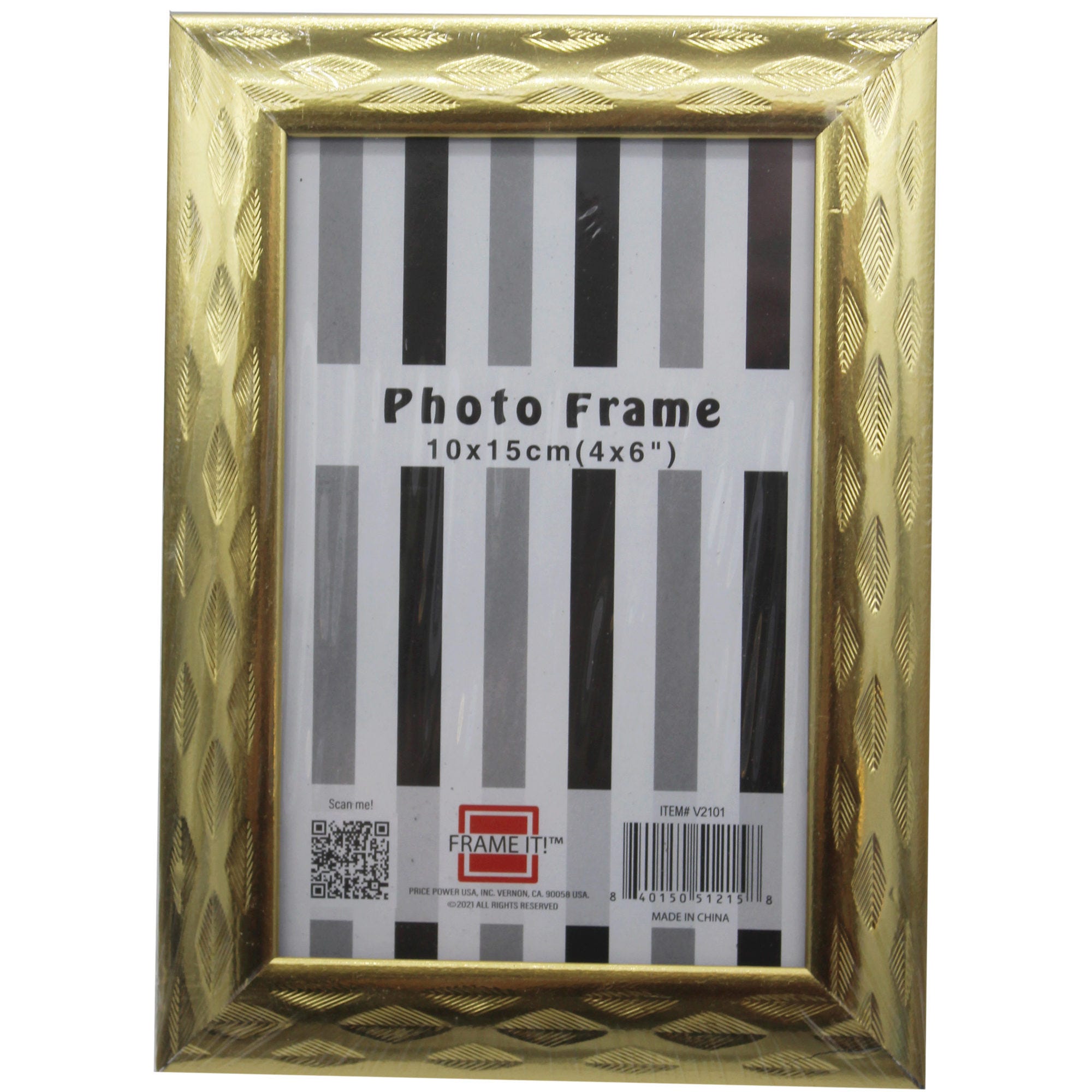 4x6 Photo Frame Assorted GOLD and Silver Wavy Design - Qty 48