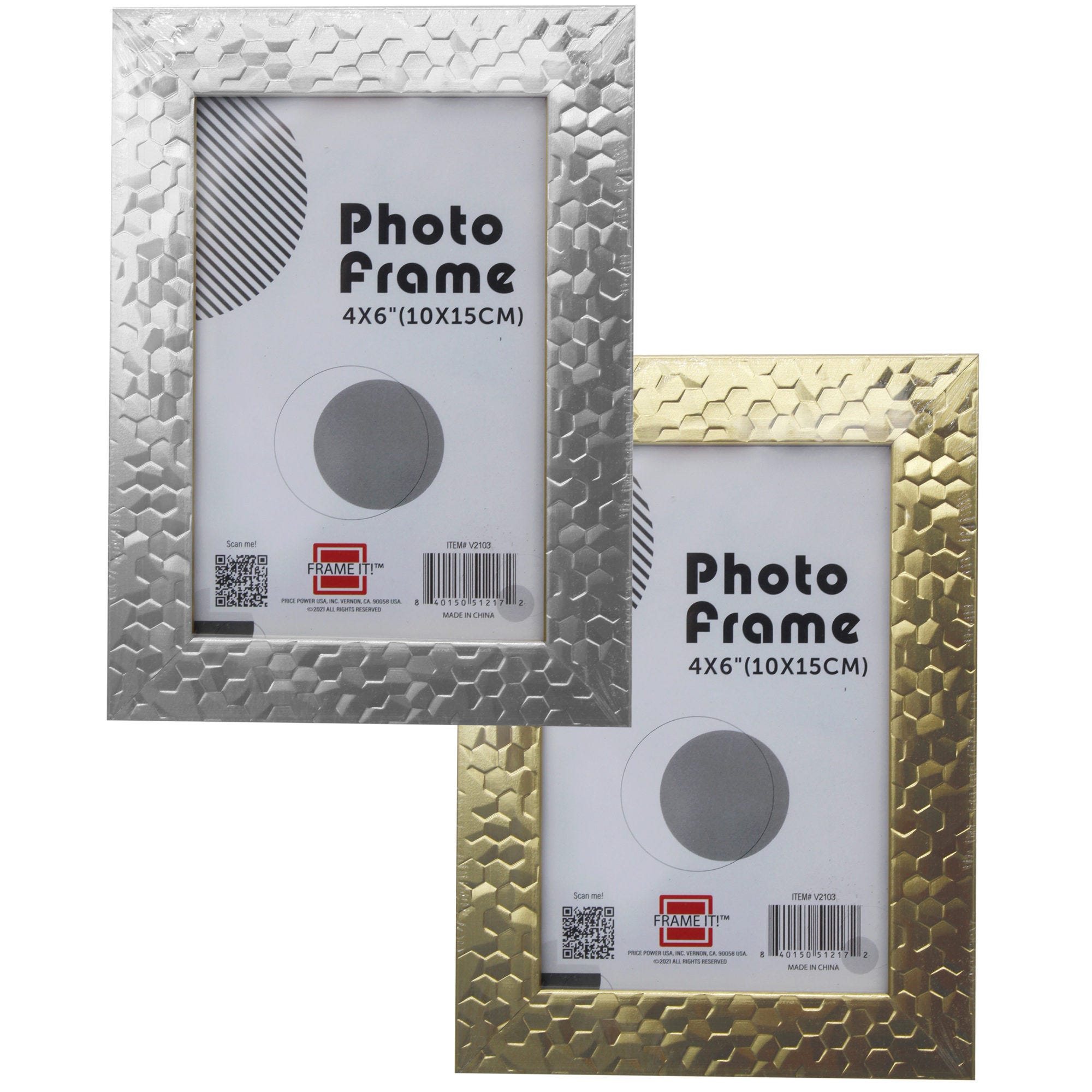 4x6 Photo FRAME Assorted Gold and Silver Patterned Design - Qty 48