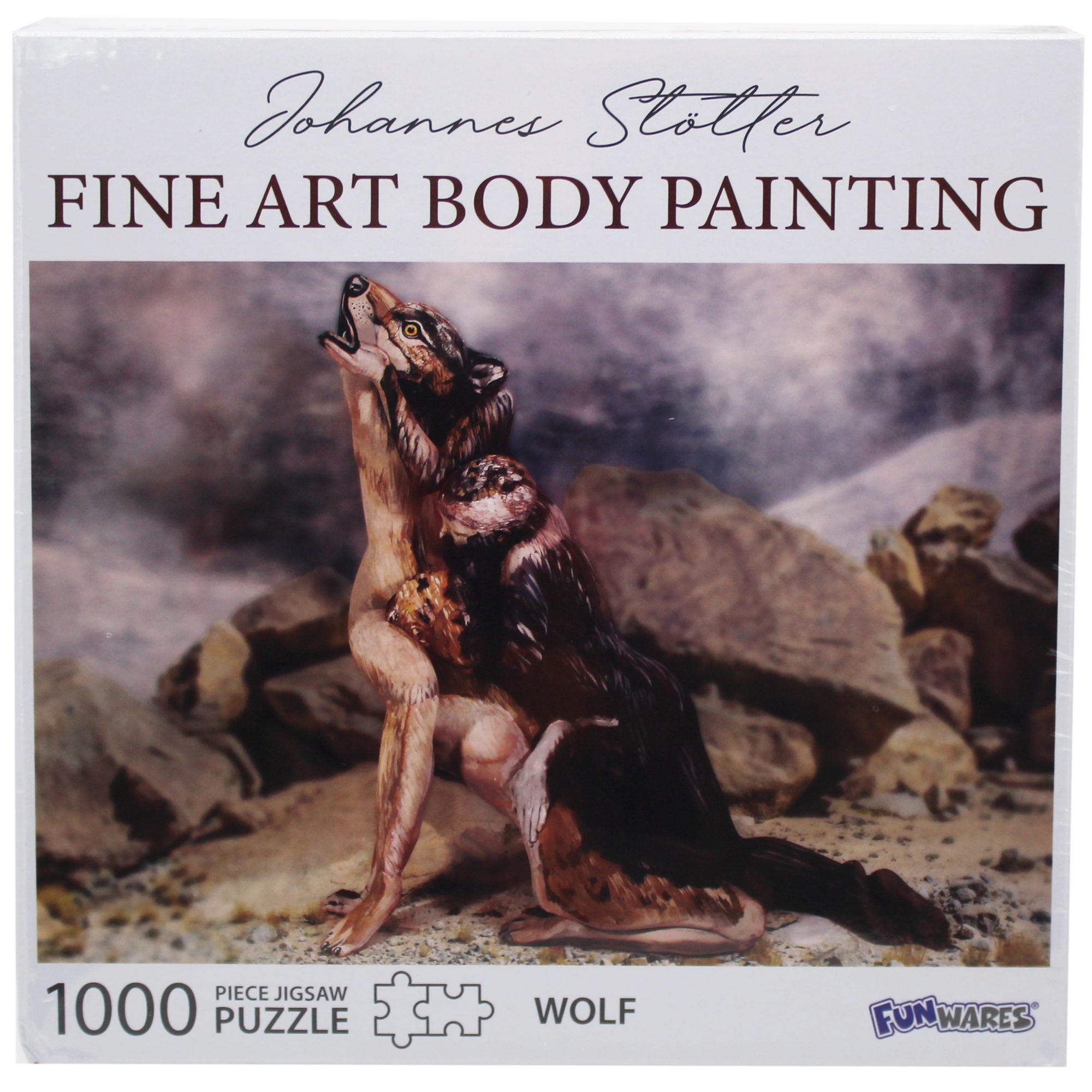 Johannes Stotter Fine Art Body Painting Wolf 1000 Piece PUZZLE - Qty 6