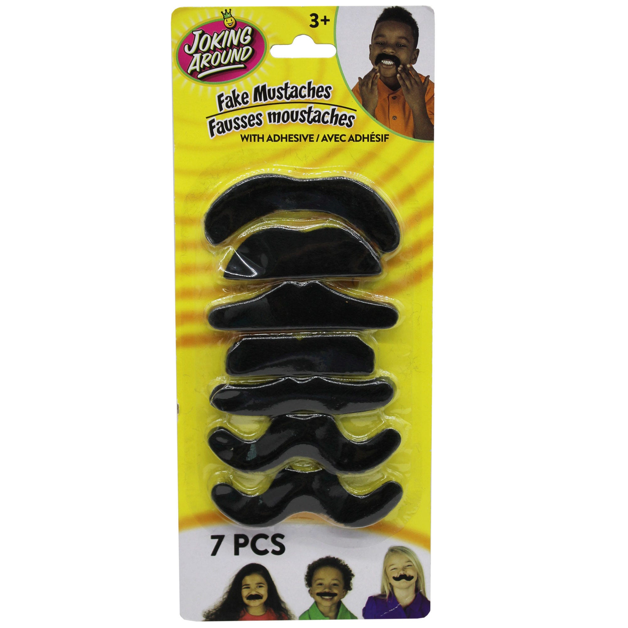 7 Pack Fake Costume Mustache Assortment - Qty 76