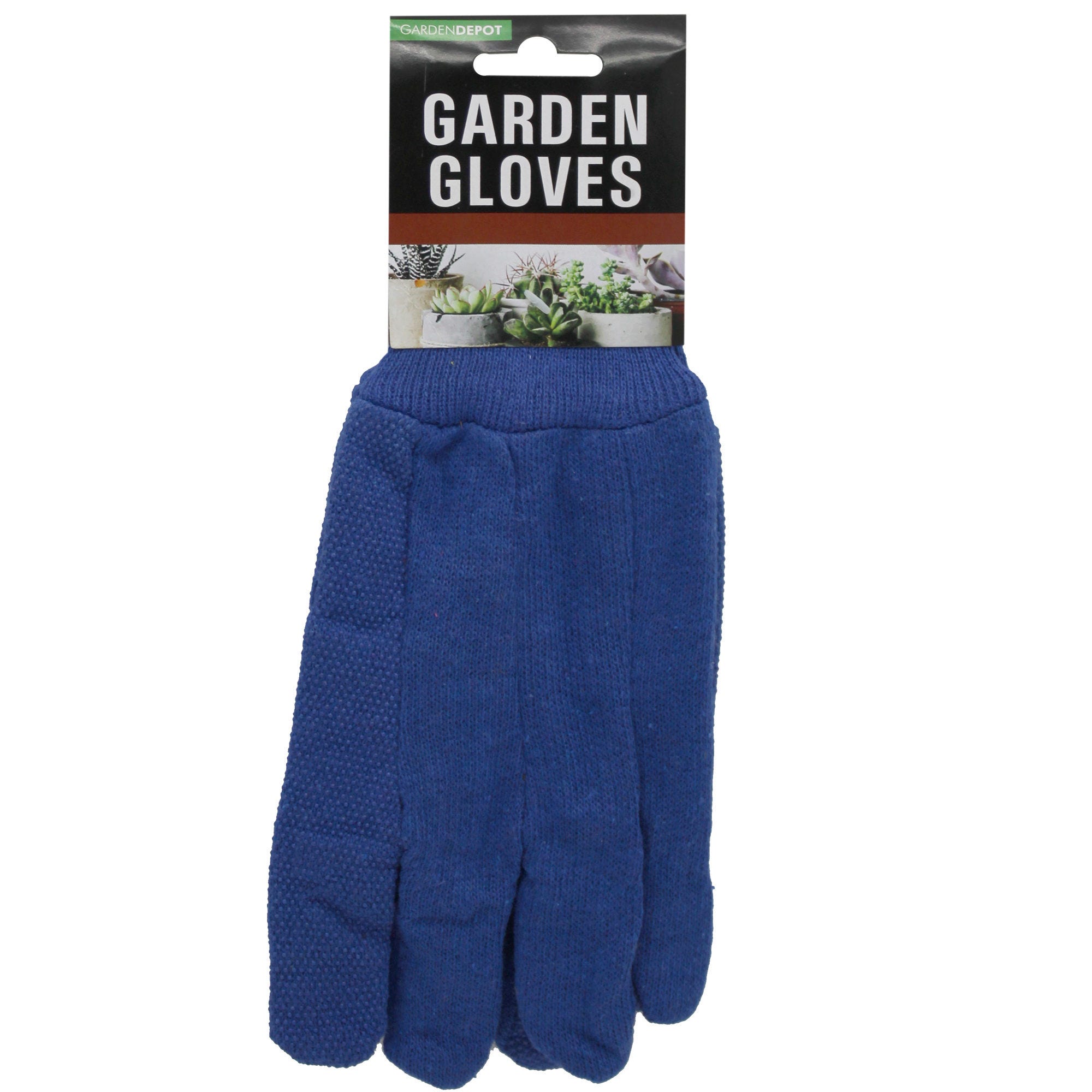 Solid Color Adult Garden Gloves with Safety Grip Dots - Qty 24