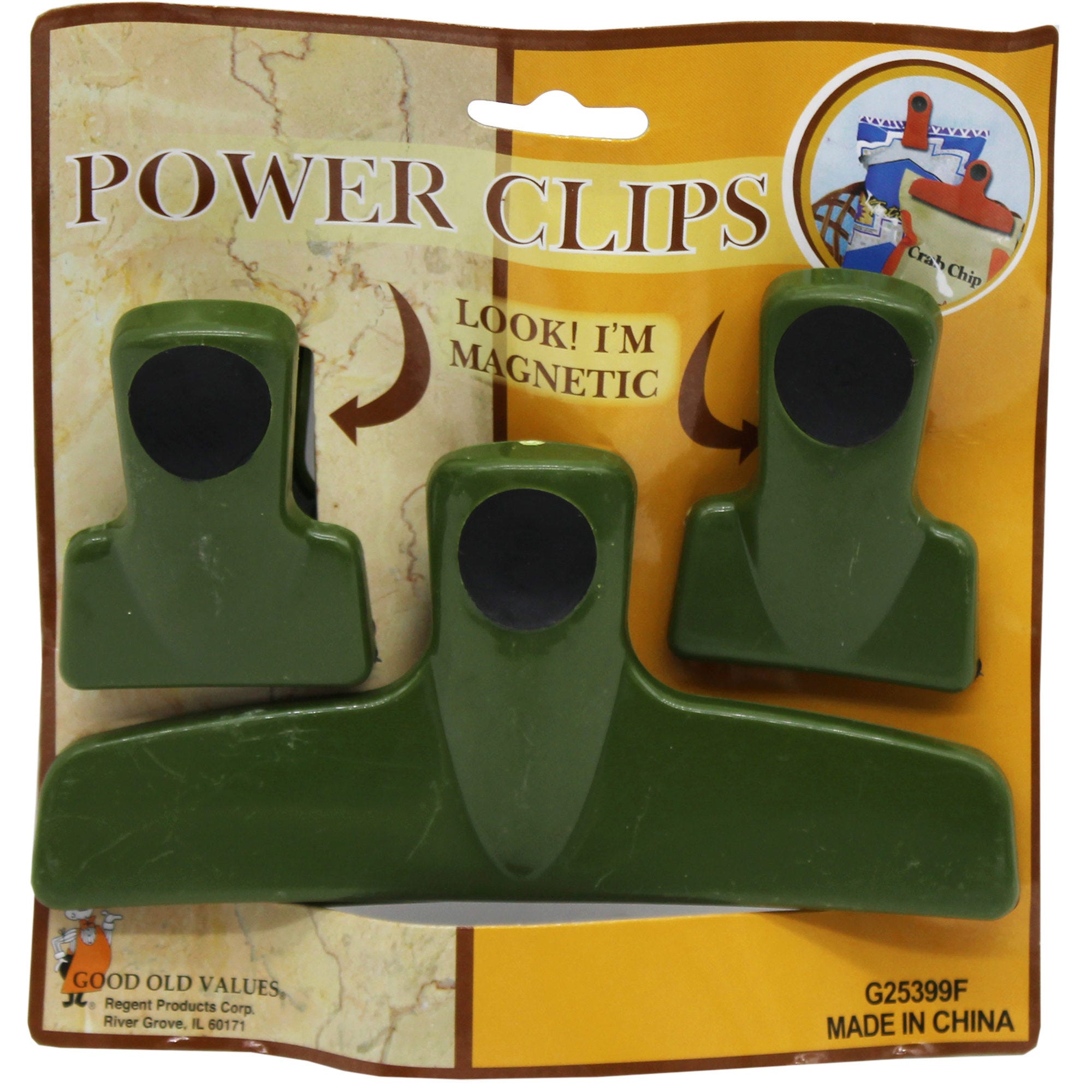 3 Pack BAG Clips with Magnetic Back - Qty 72