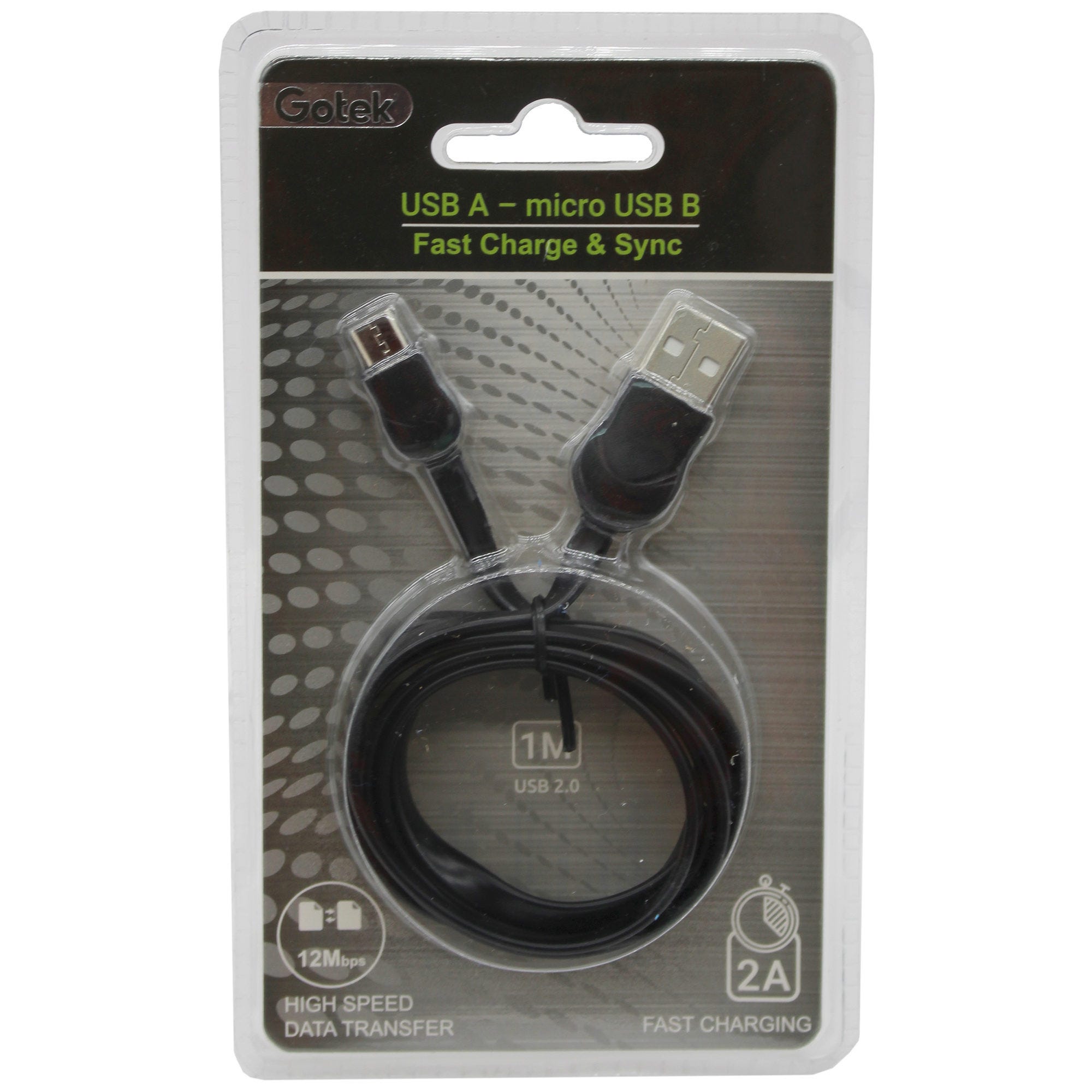 Gotek 3.3 Foot Micro USB Cable in Black - Qty 48