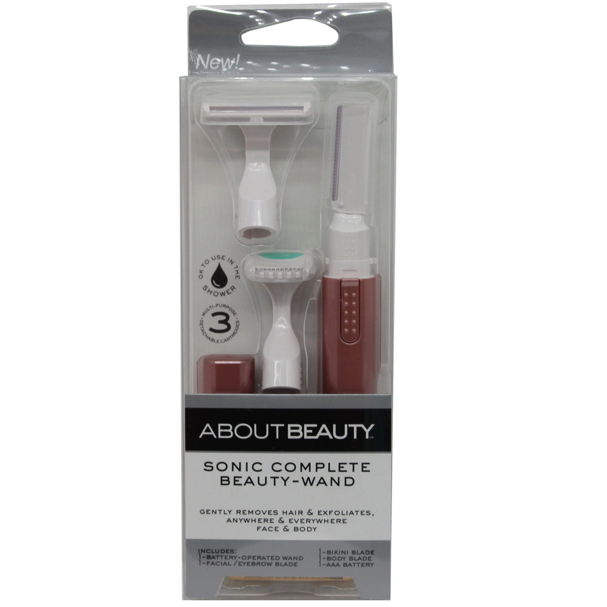 About BEAUTY Sonic Complete BEAUTY Wand with 3 Multi Purpose Detachable Cartridges - Qty 12