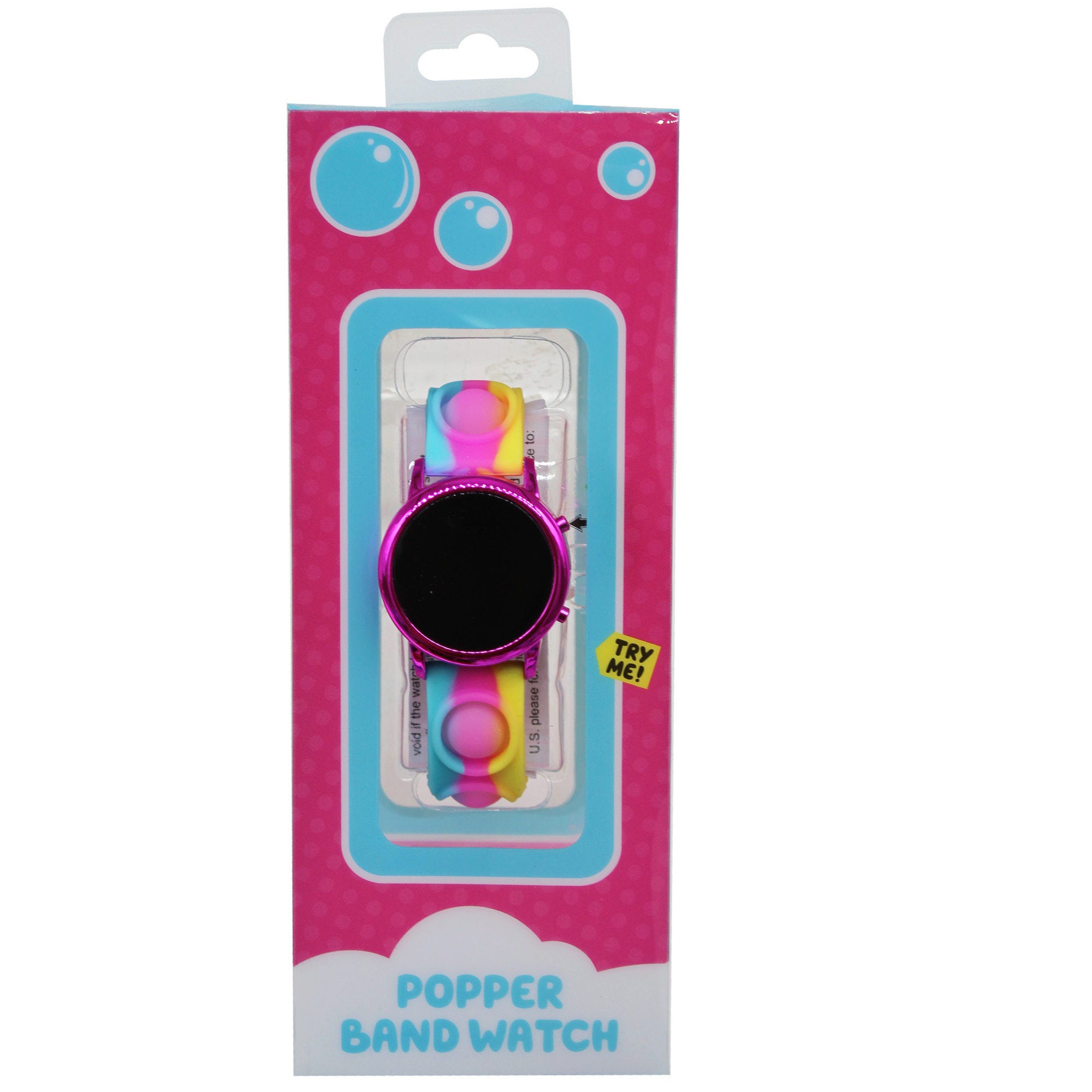 LED Digital Childrens Watch with Pop It Interactive RUBBER BAND - Qty 8