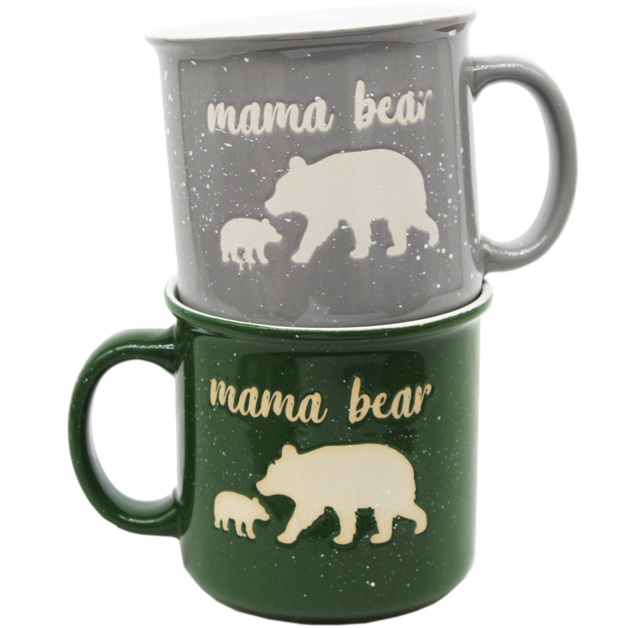 16 Ounce Mama Bear Ceramic Speckled Color MUG - Qty 12