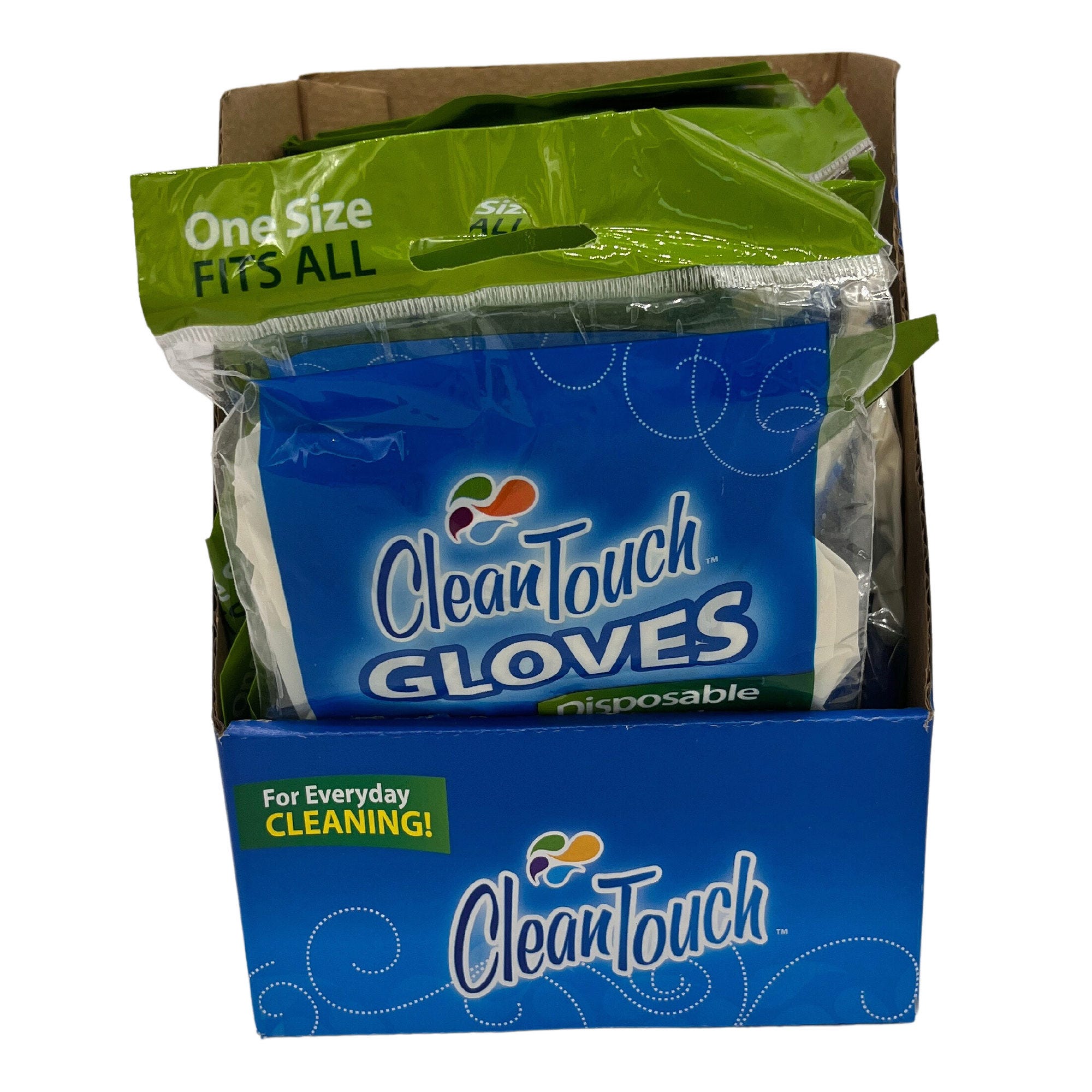 Clean Touch 4 Pair Pack Disposable Latex GLOVES in PDQ Display - Qty 48