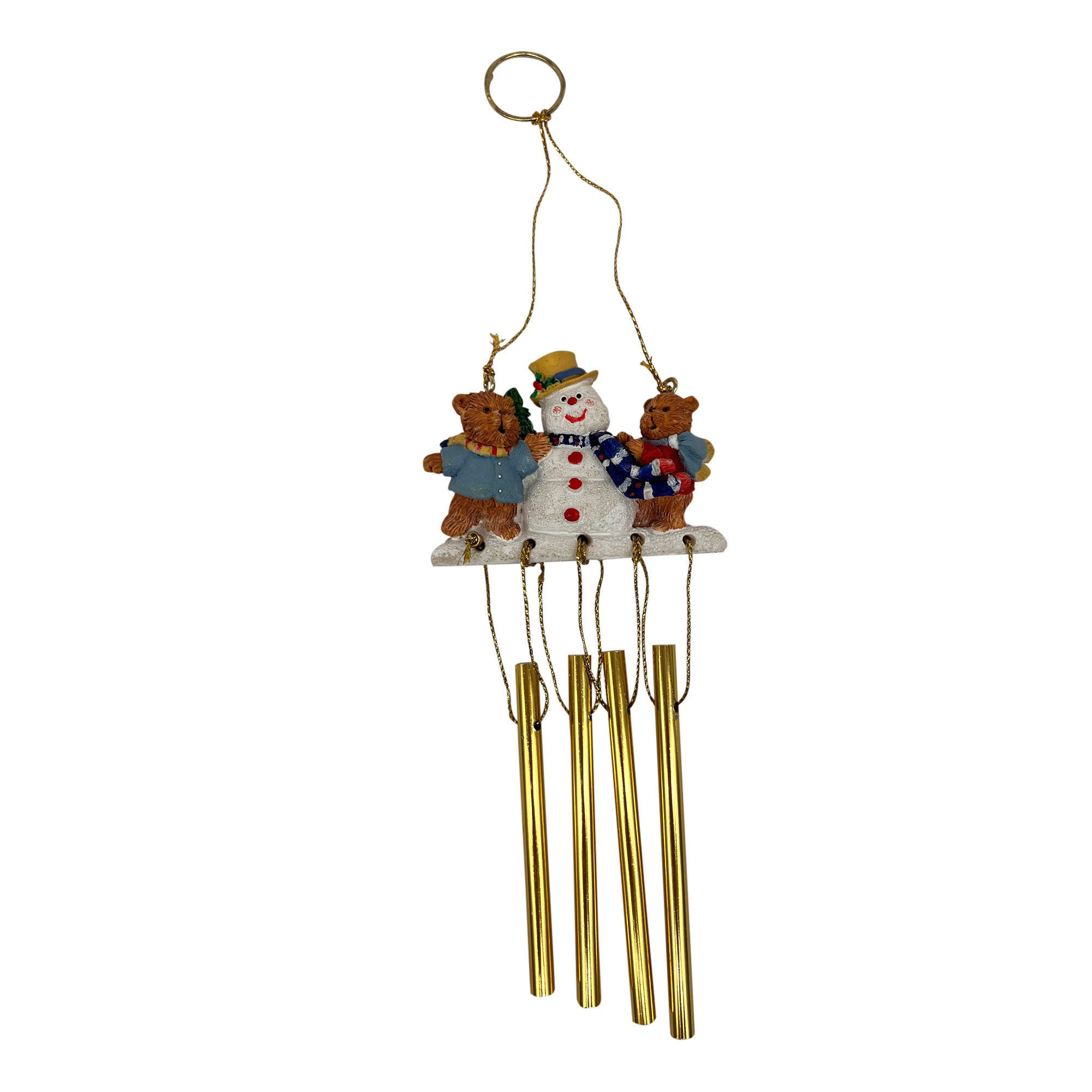 ''Snowman with BEARs 4-Tube 6'''' Mini Chime - Qty 36''