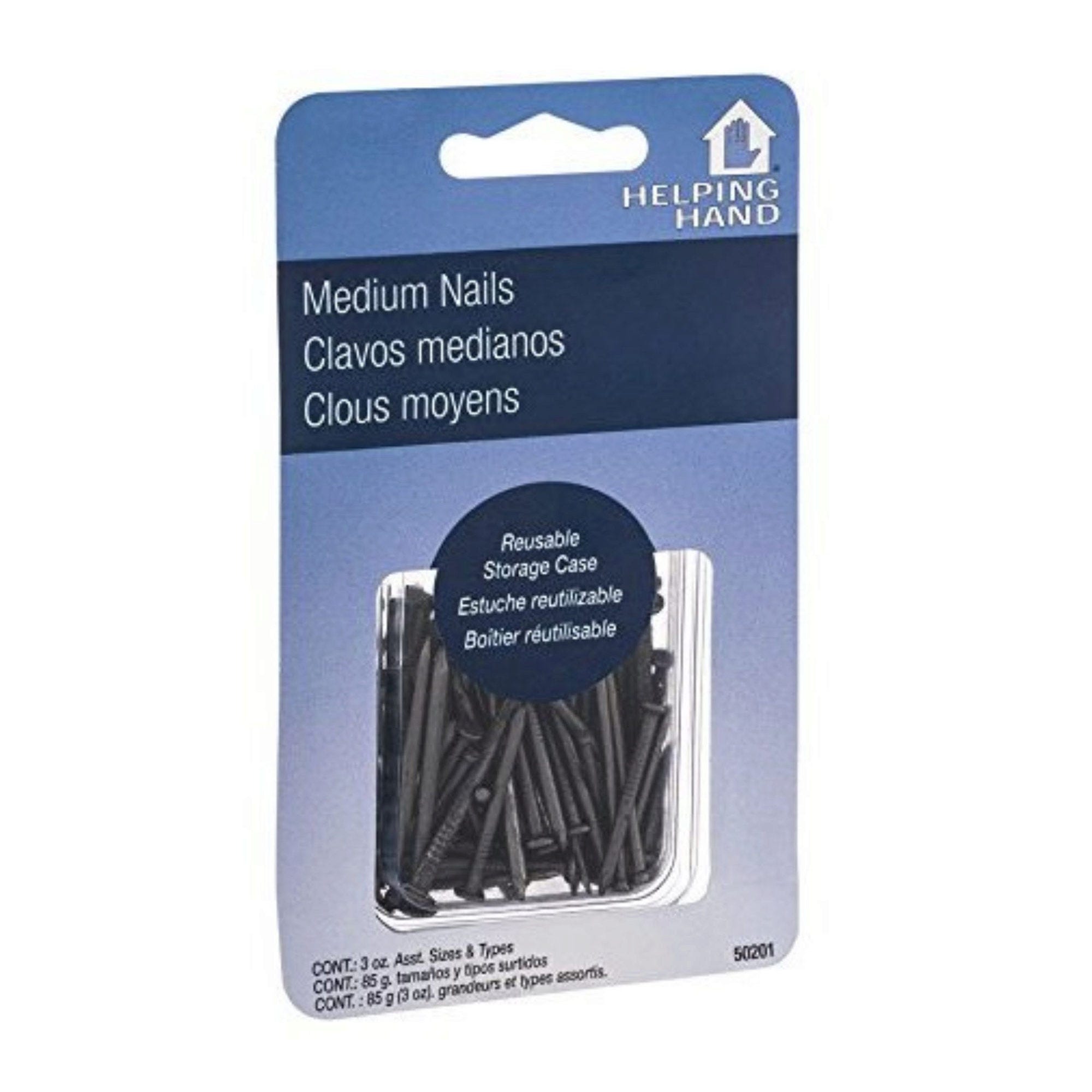 Helping Hands Assorted Medium Size NAILS - Qty 66