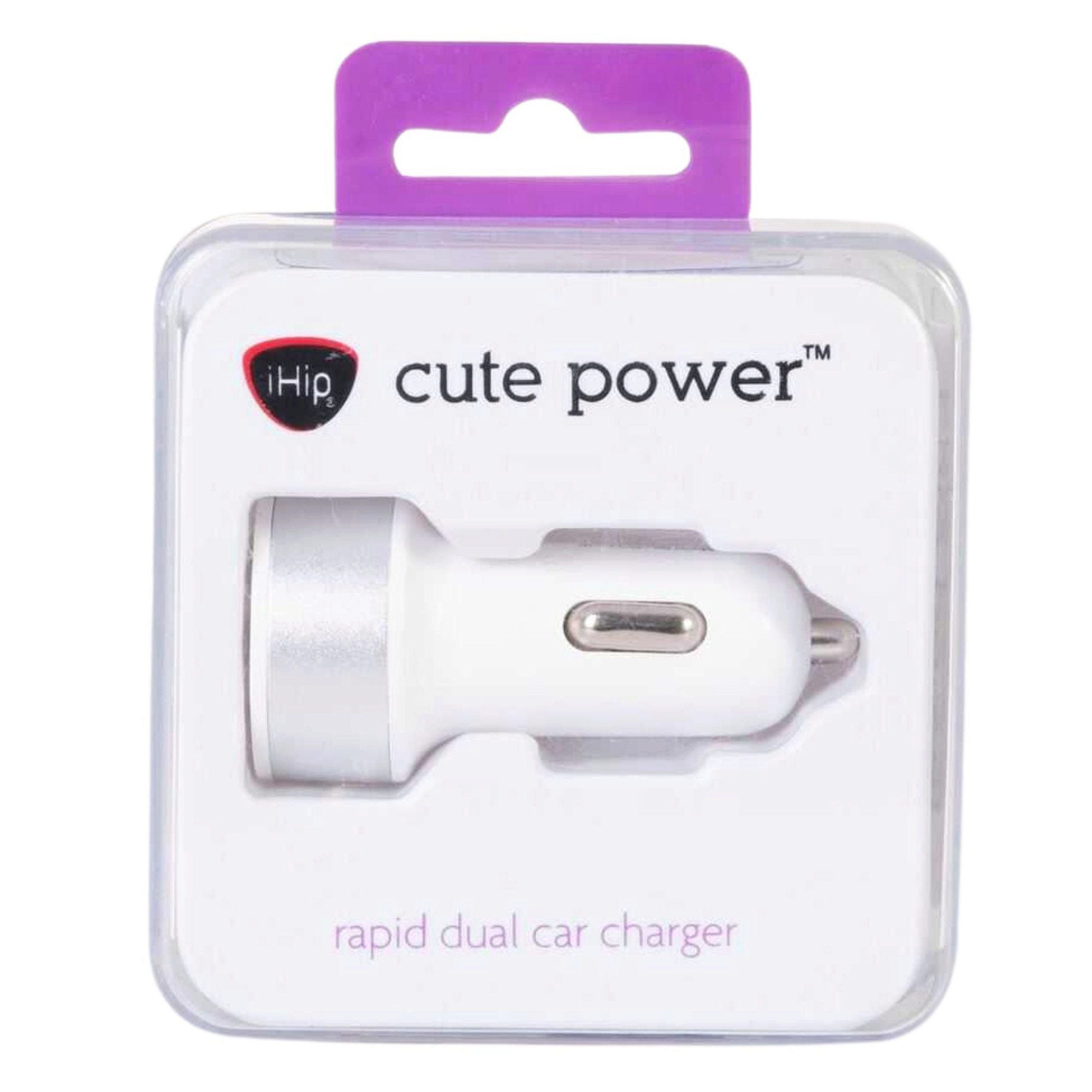 iHip Cute Power 2.4A Dual USB Car CHARGER - Qty 20