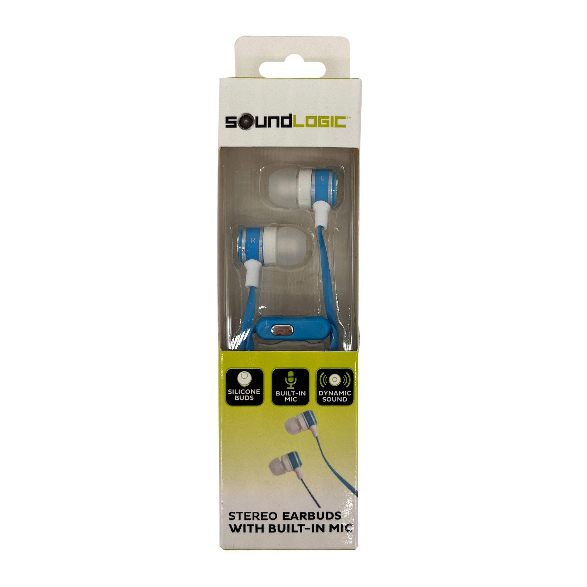 SoundLogic Wired Stereo Earbuds with Built-in Mic - Qty 26