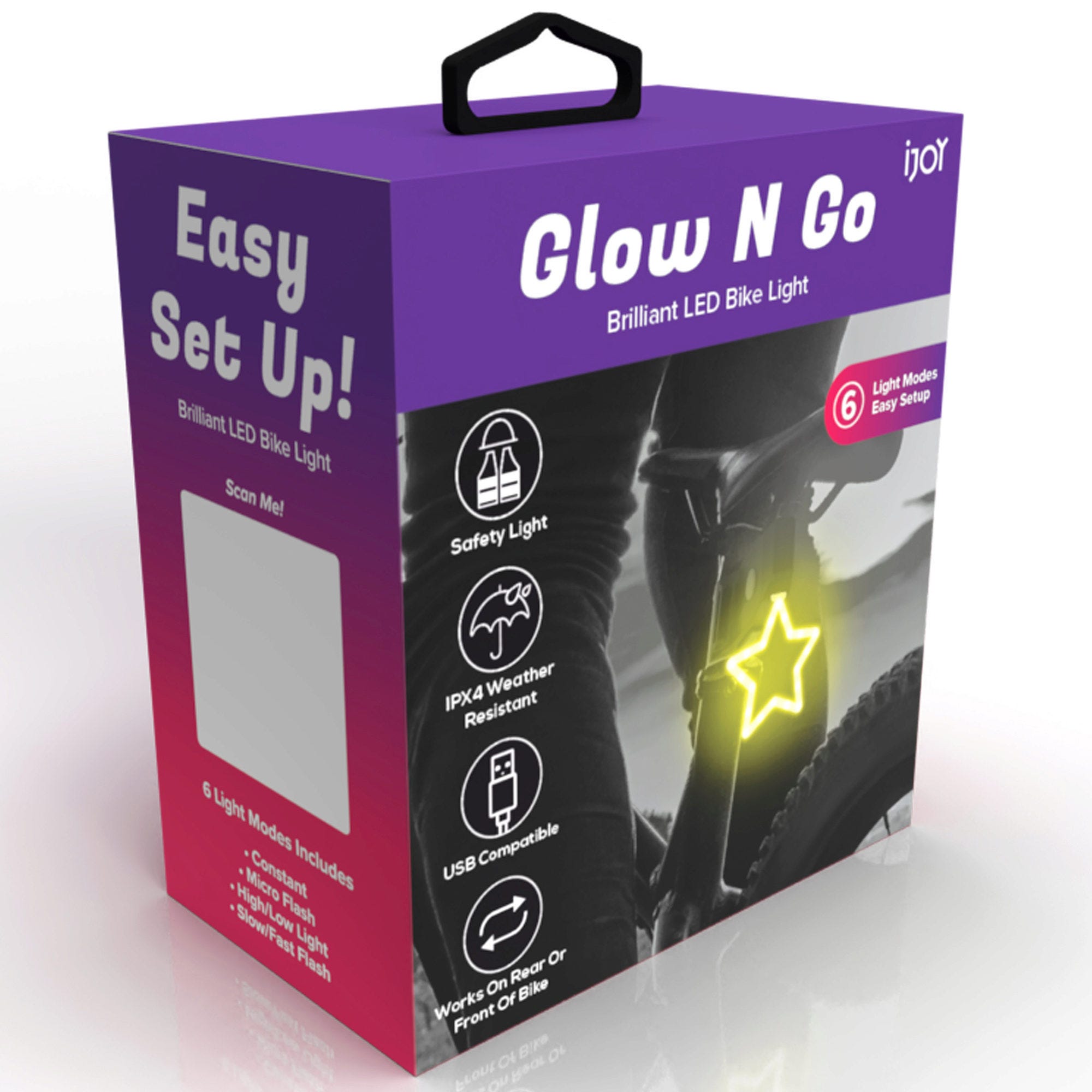 Wheelies Glow N Go Brilliant LED Star Shaped Bike Light in Box - Qty 16