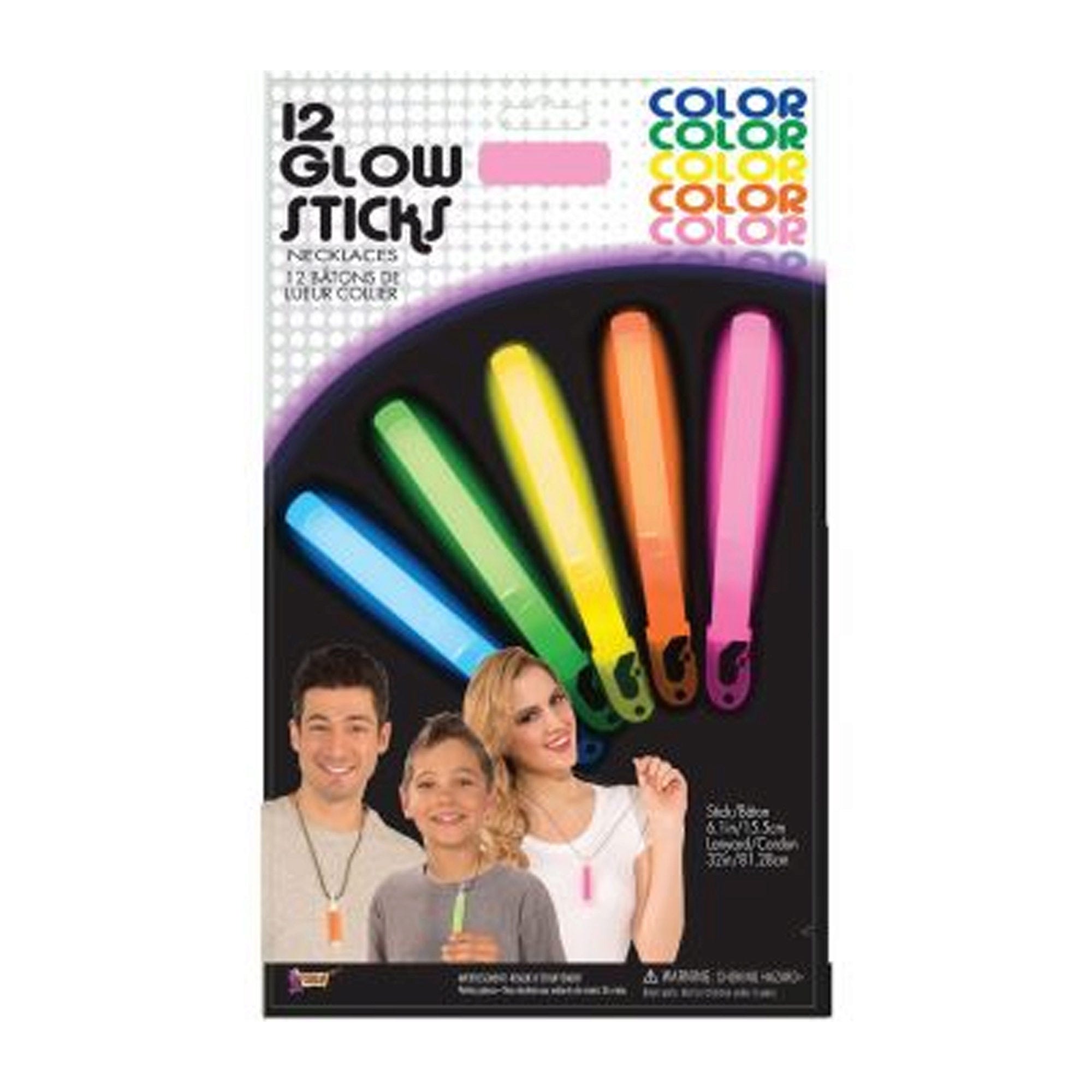 ''12 Pack 6'''' Pink GLOW Light STICKs - Qty 24''
