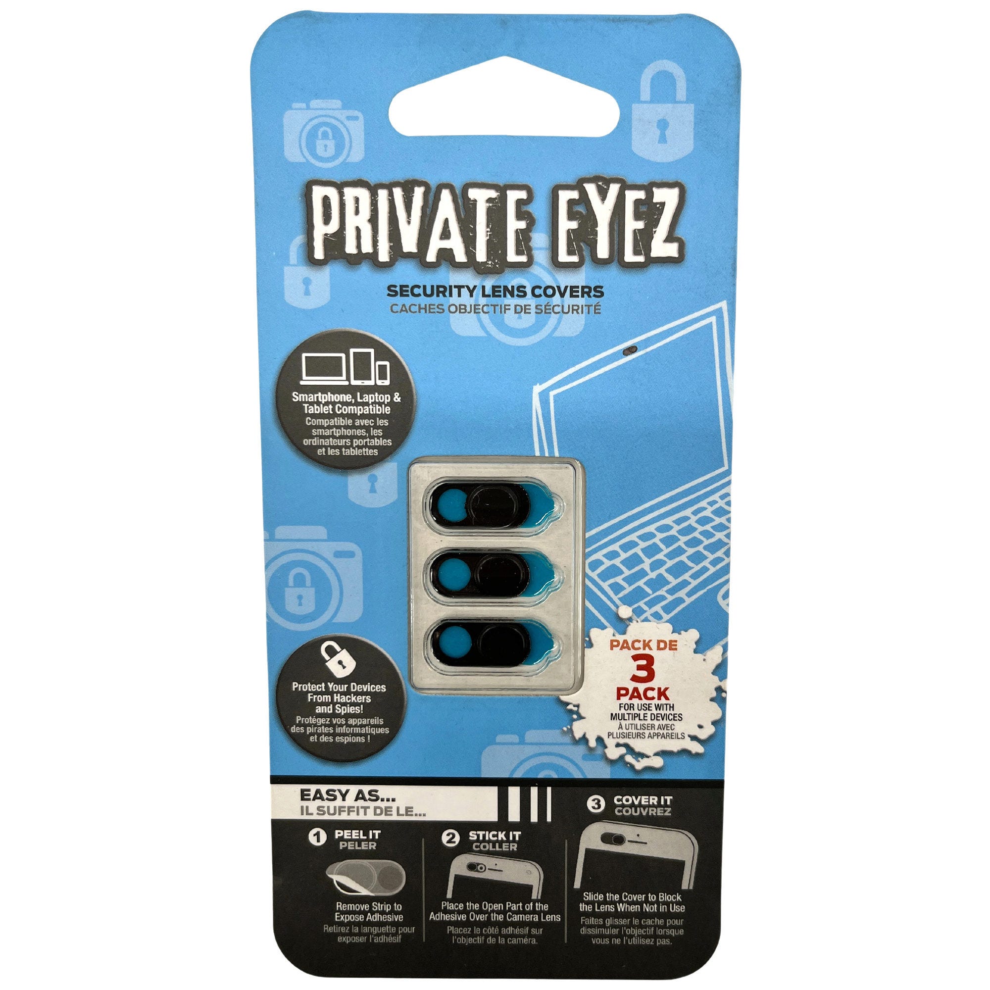 Private Eyez 3-pack Security Lens Covers - Qty 48