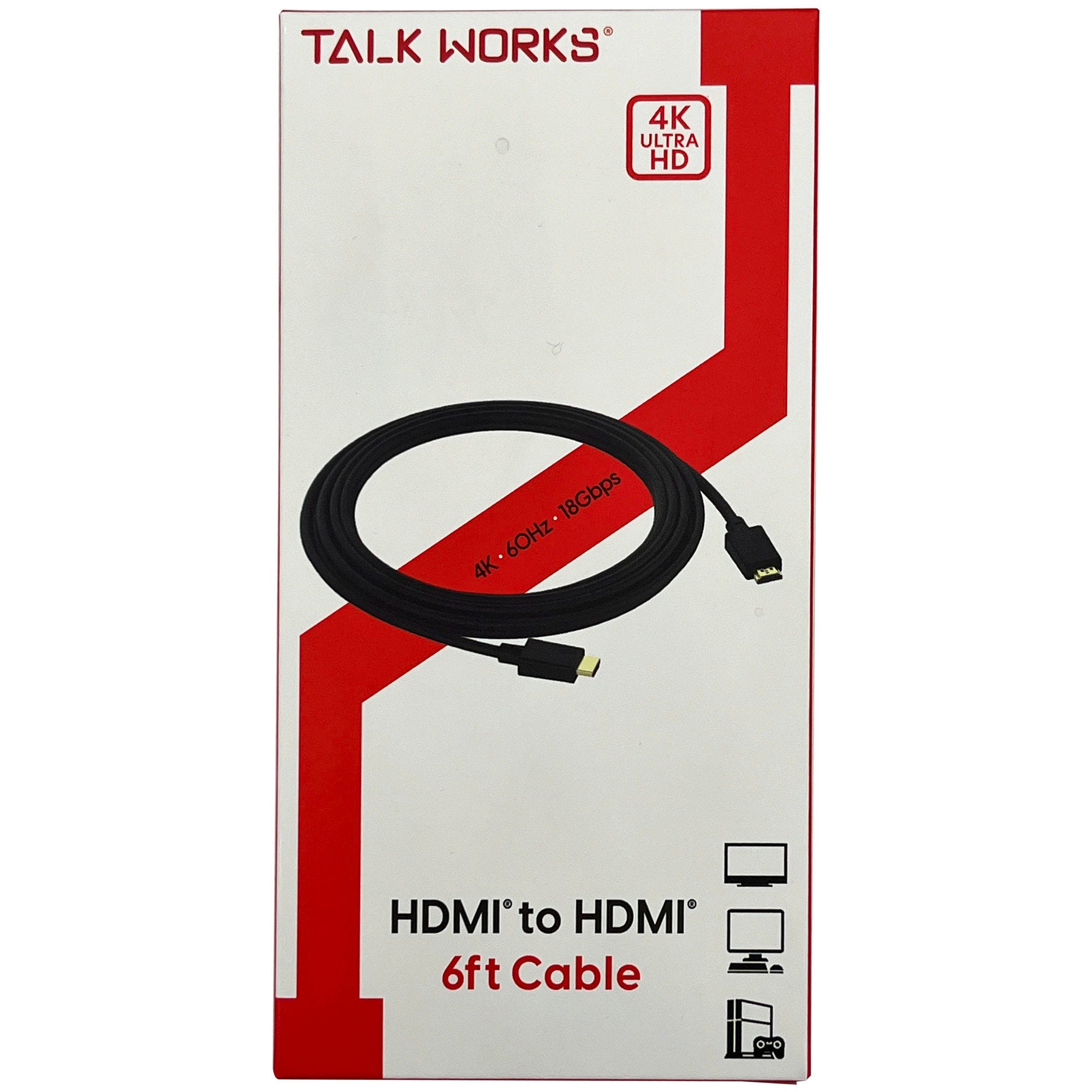 TW 4K Ultra HD 6 Foot HDMI Cable - Qty 16