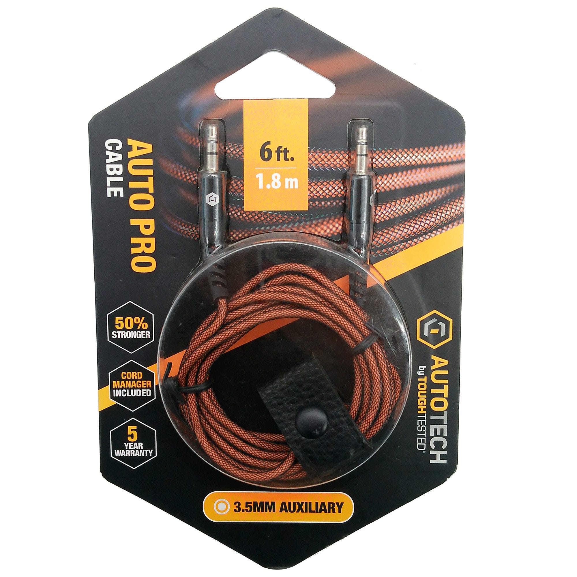 AUTO Tech 6 Foot Rugged Audio Aux Cable - Qty 30