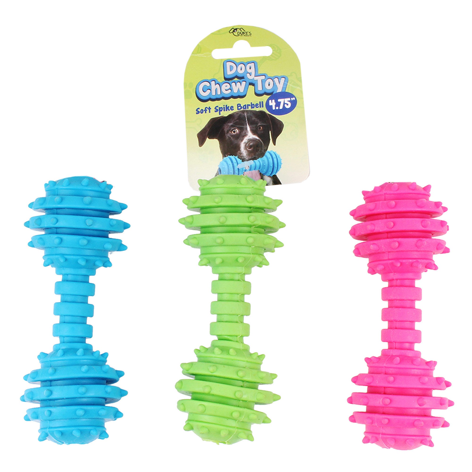 ''4.75'''' Soft Spike Barbell DOG Chew Toy - Qty 36''