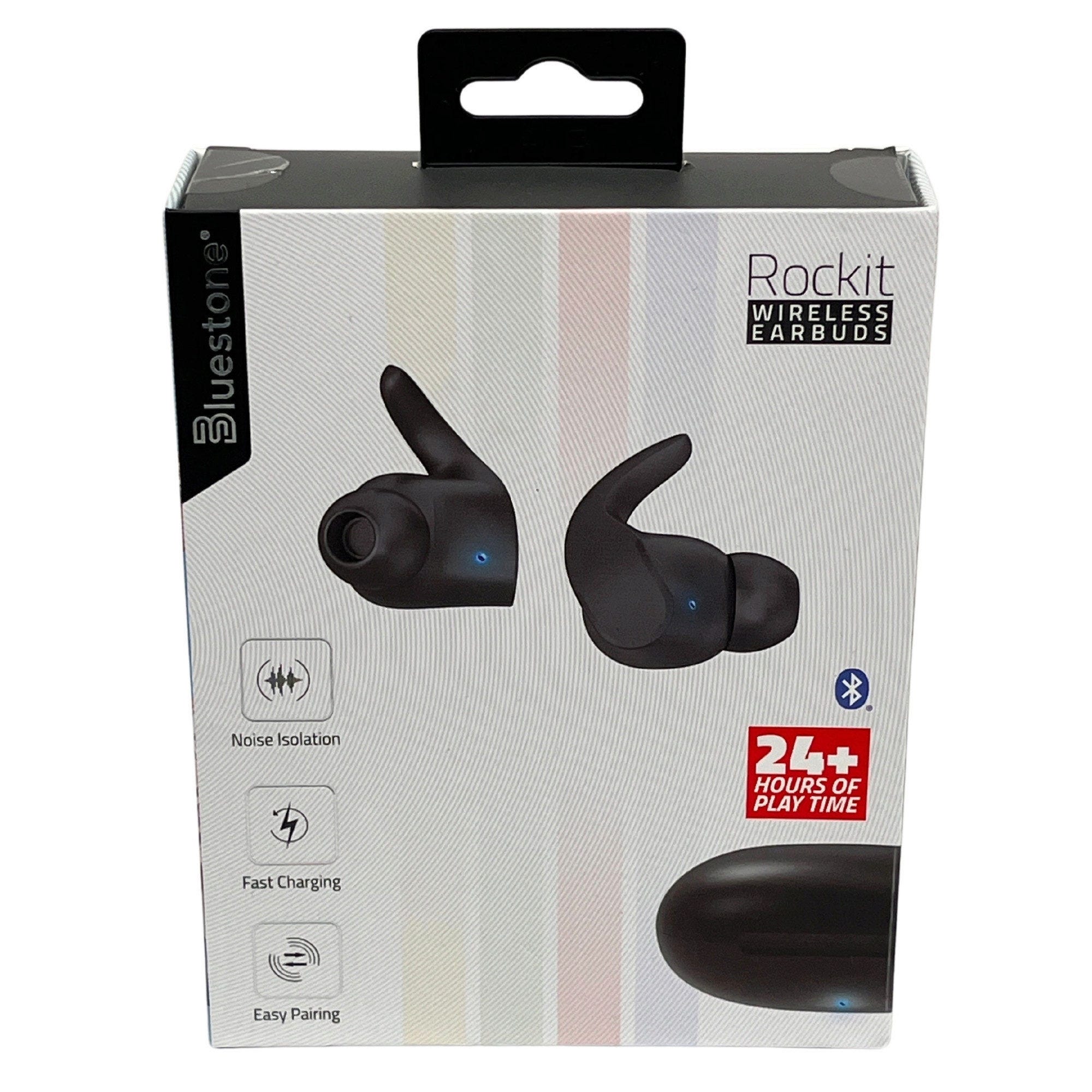 Rockit Black True Wireless Earbuds with Charging Case - Qty 6