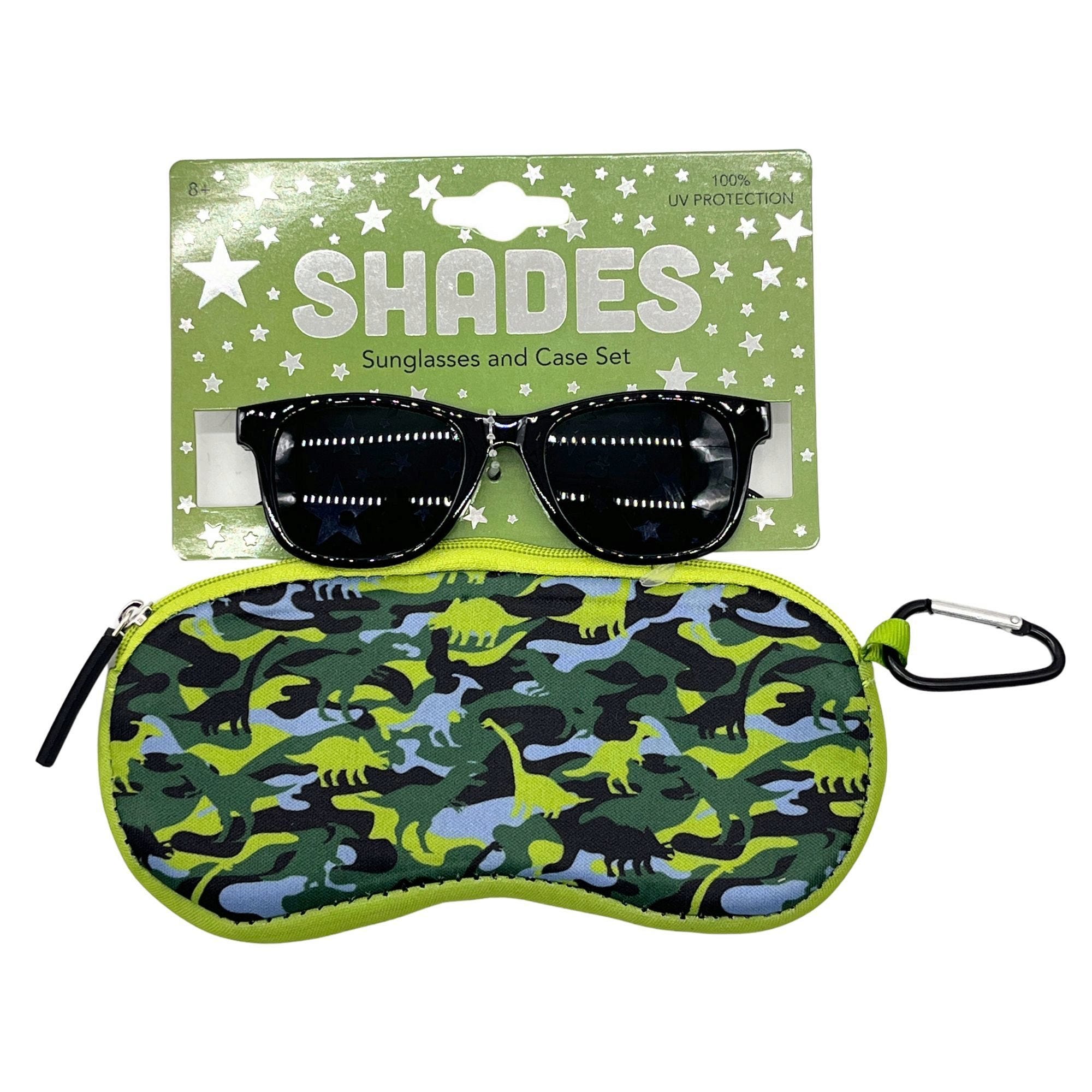 Luv Her Black SUNGLASSES with Dinosaur Print Case - Qty 20