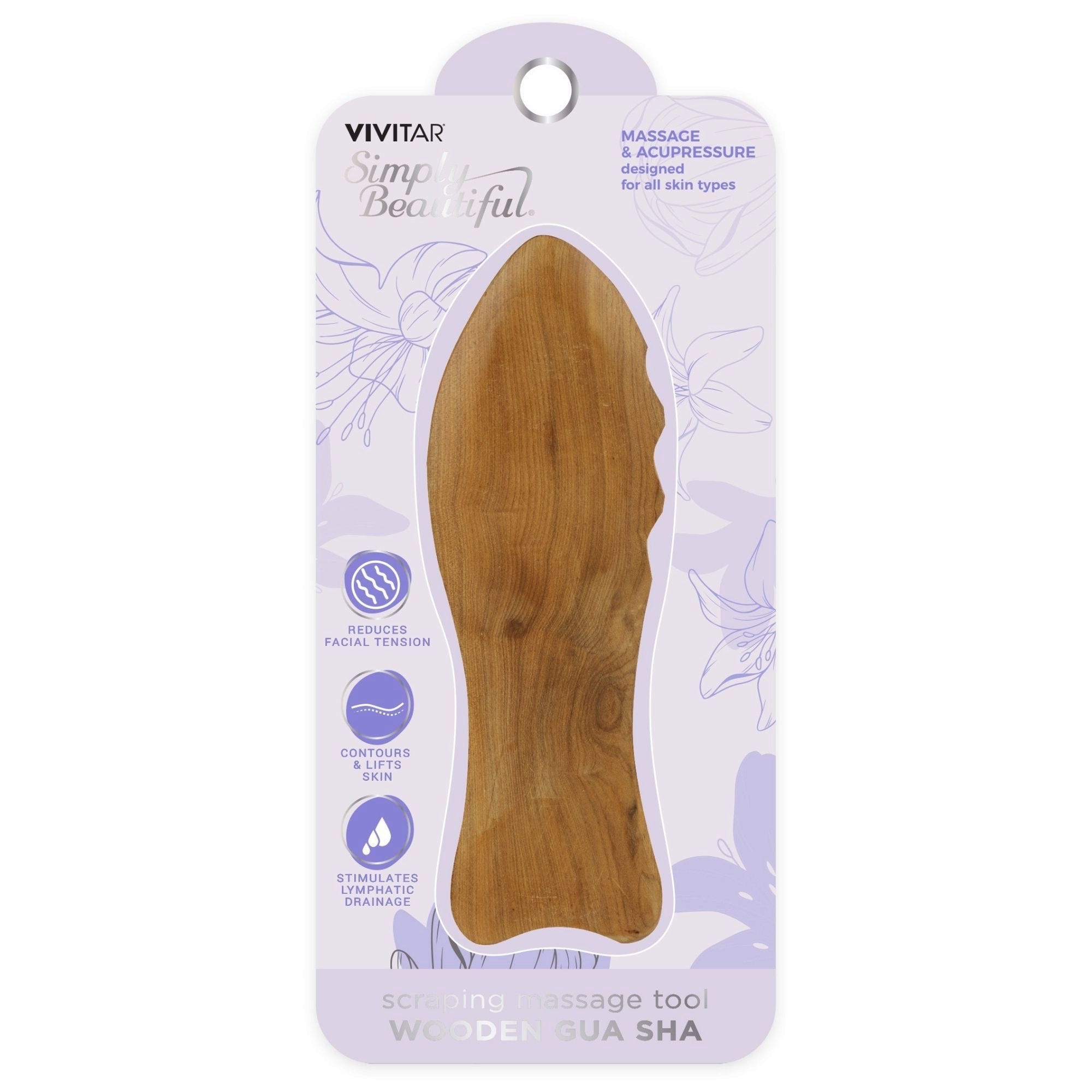 Vivitar Simply Beautiful Wooden Gua Sha - Qty 24