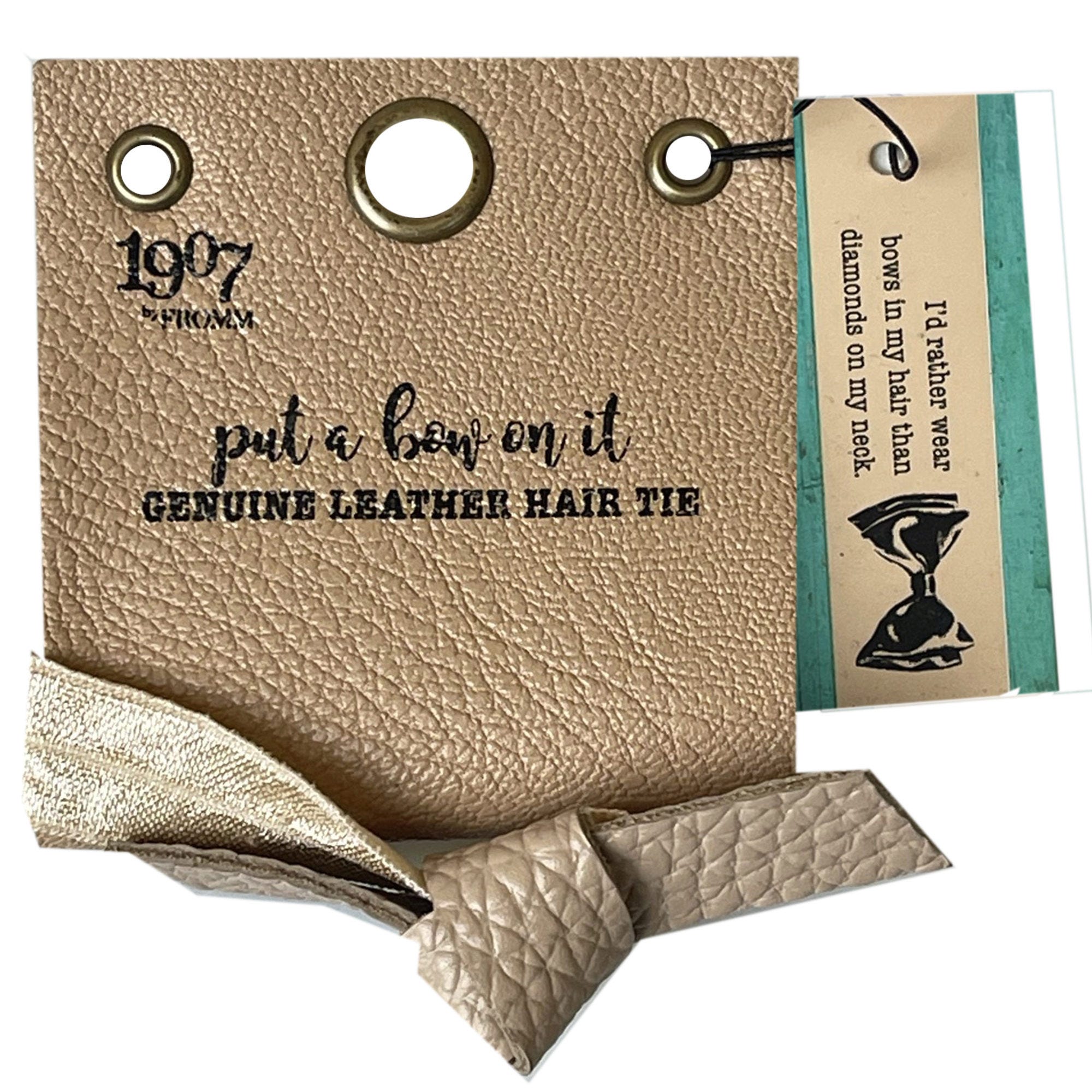 Nude Bow Hairtie - Qty 180