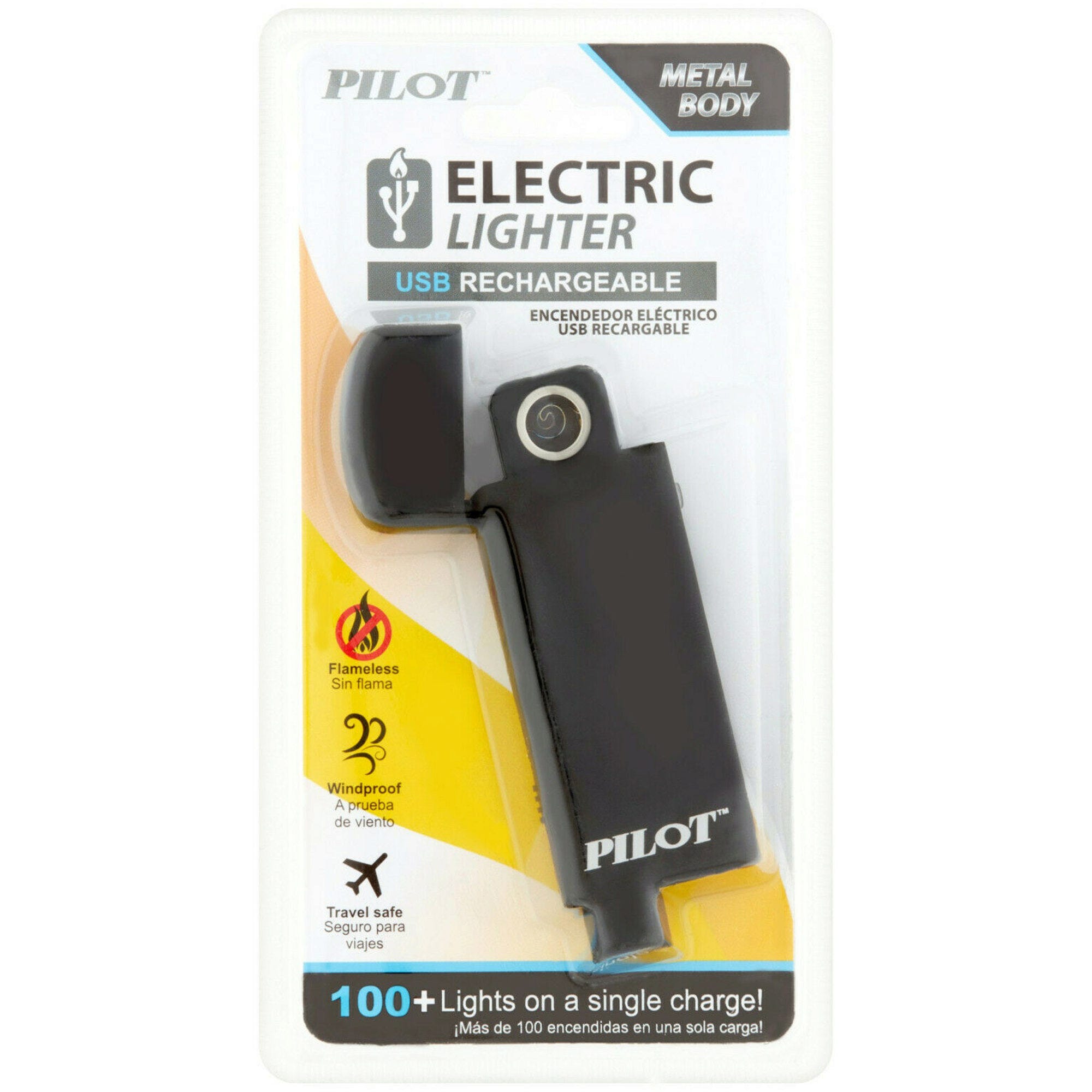 Metal Body Flameless USB Rechargeable Electric LIGHTER - Qty 8