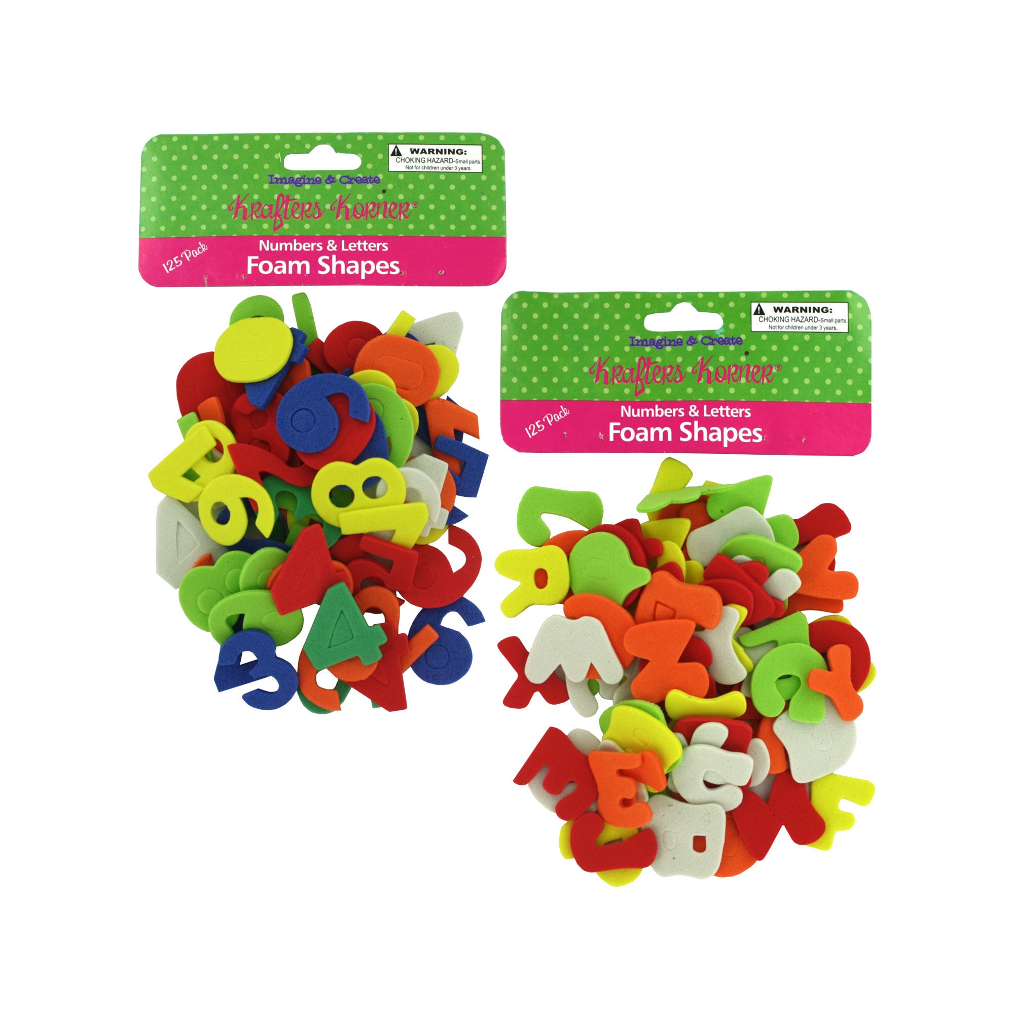 Numbers & Letters Foam Shapes Set - Qty 48