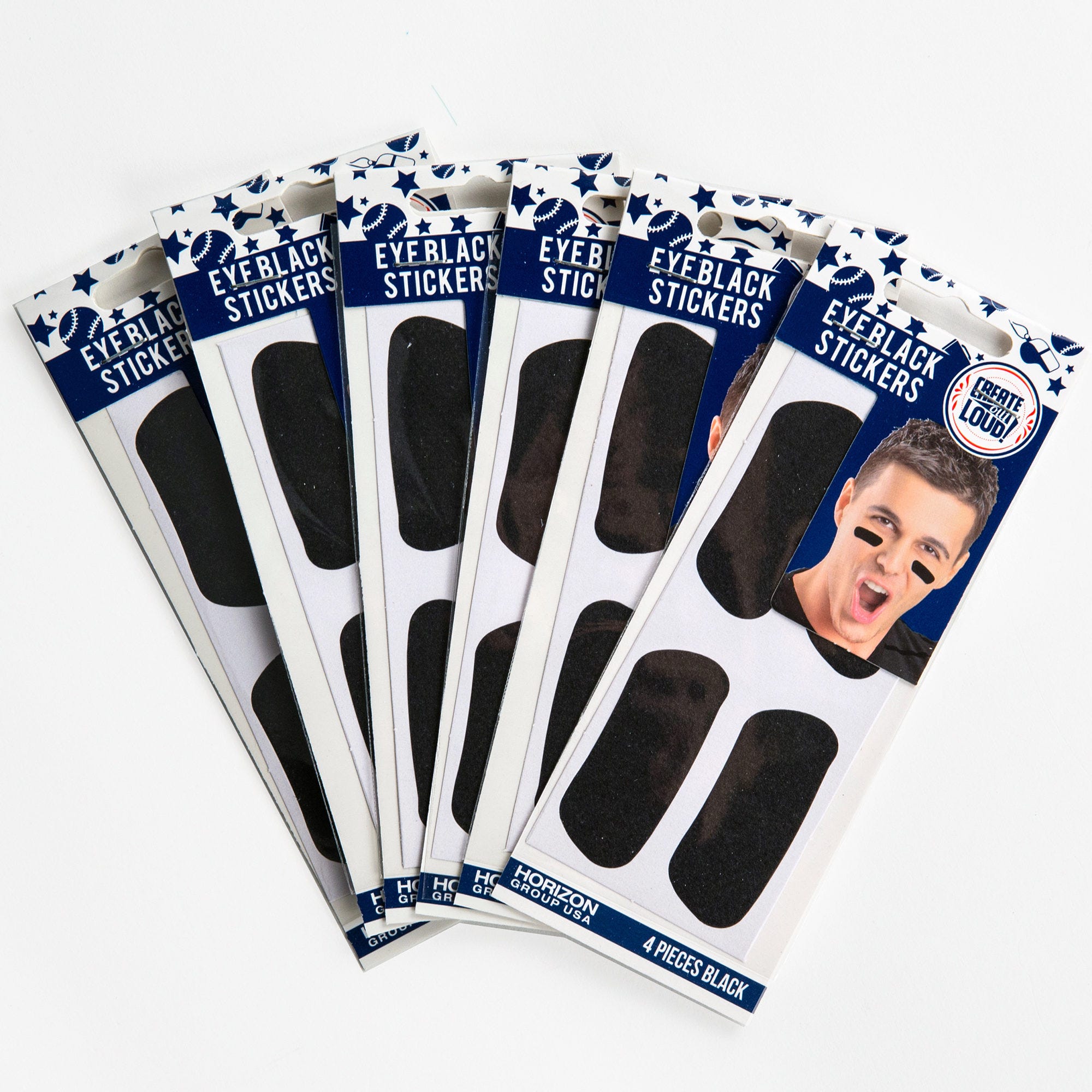 Set of 4 Eye Black STICKERS - Qty 75