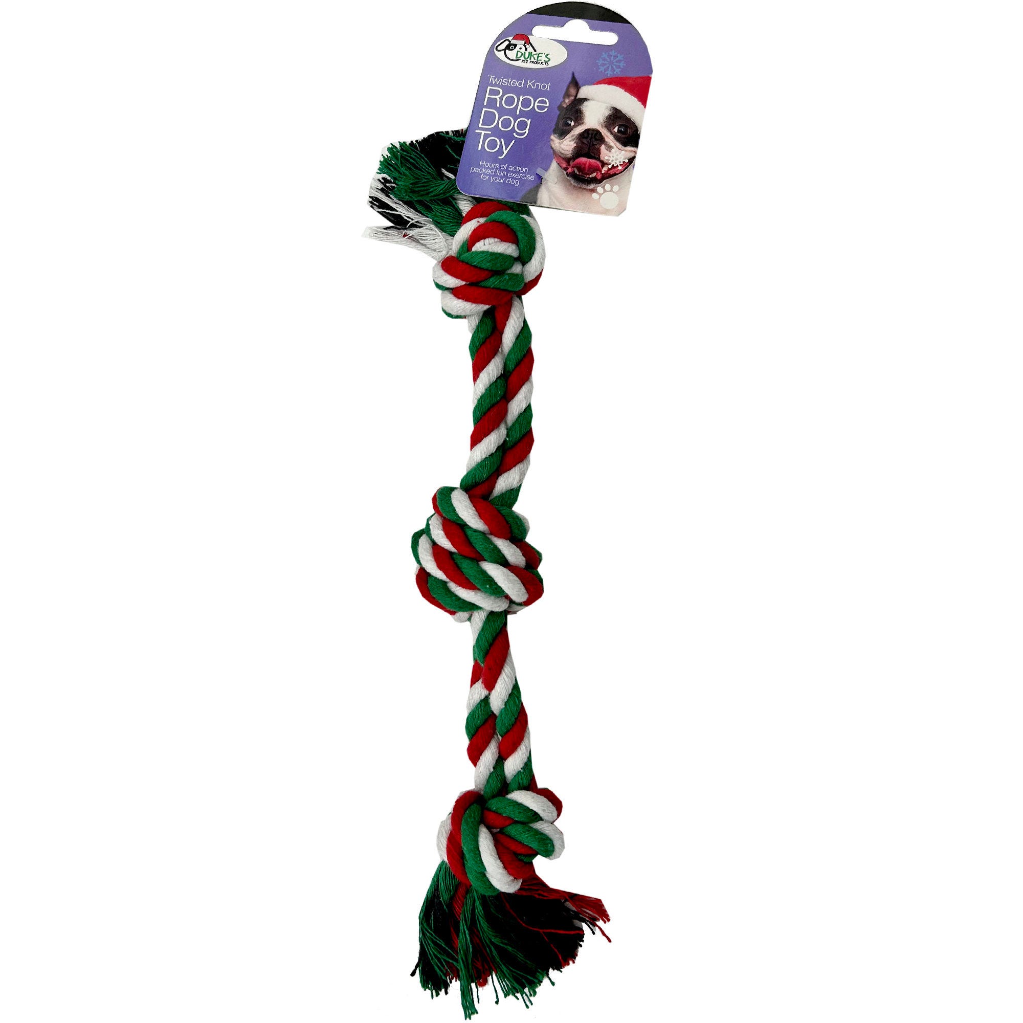 ''12'''' Triple Knot Twisted Rope Dog Chew Toy - Qty 40''