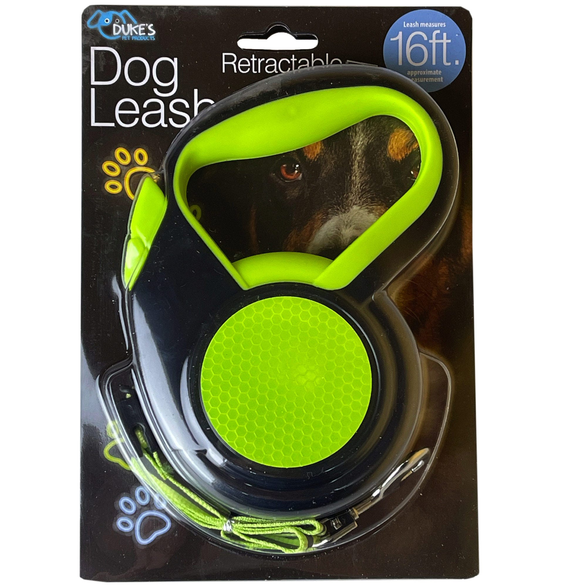 Retractable 16' Neon Reflective Pet Leash - Qty 4