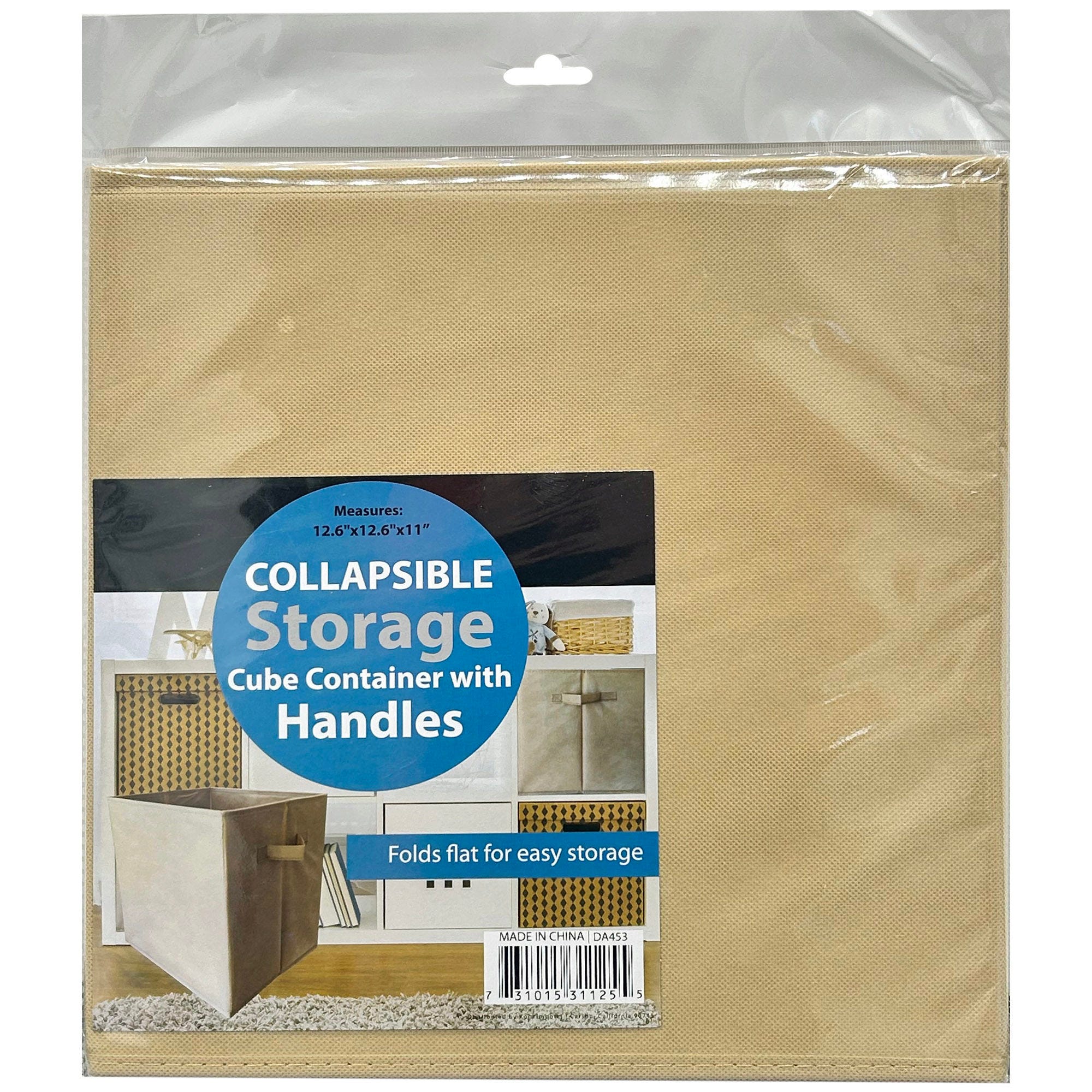 CollApsiBle StorAge CuBe ContAiner with HAndles - Qty 12