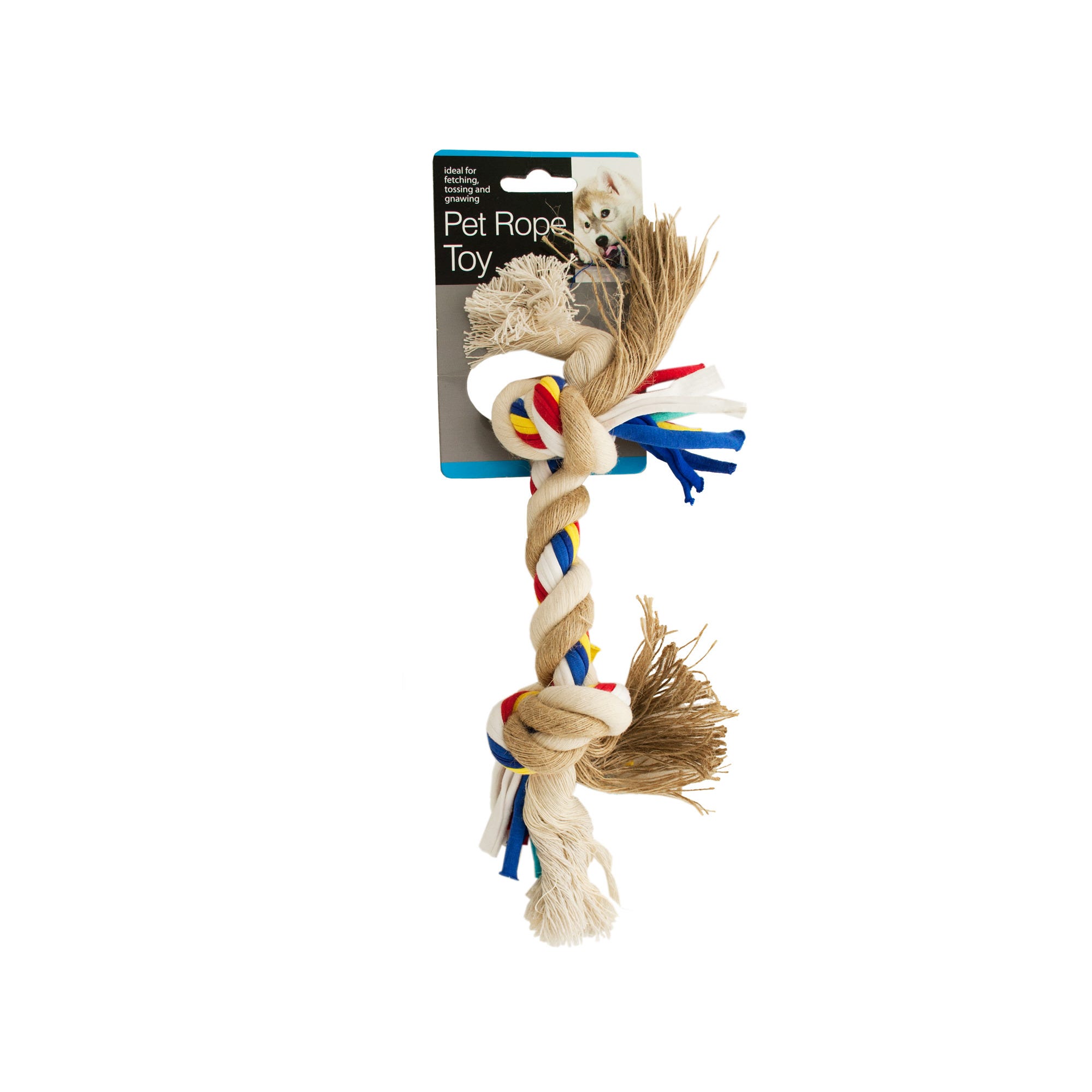 Medium Colorful Knotted Pet Rope Toy - Qty 24