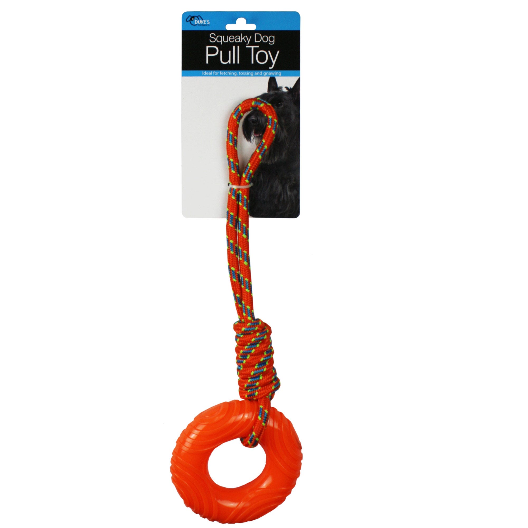 Rubber RING with Rope Dog Pull Toy - Qty 8