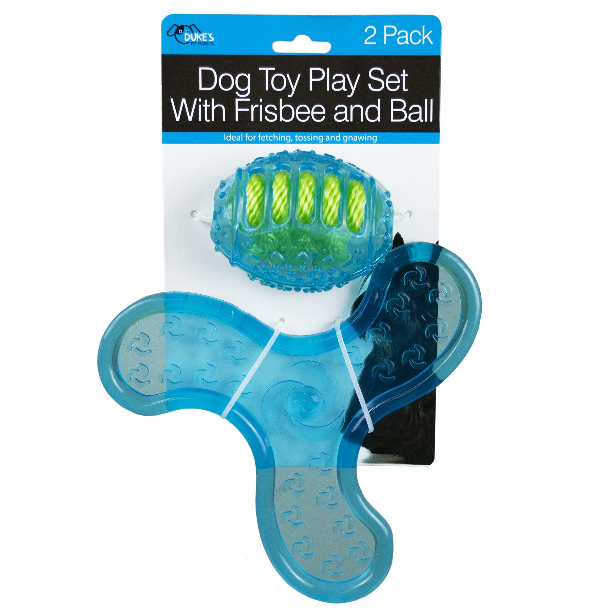 2 Pack Dog Toy Play Set With FRISBEE and Ball - Qty 8