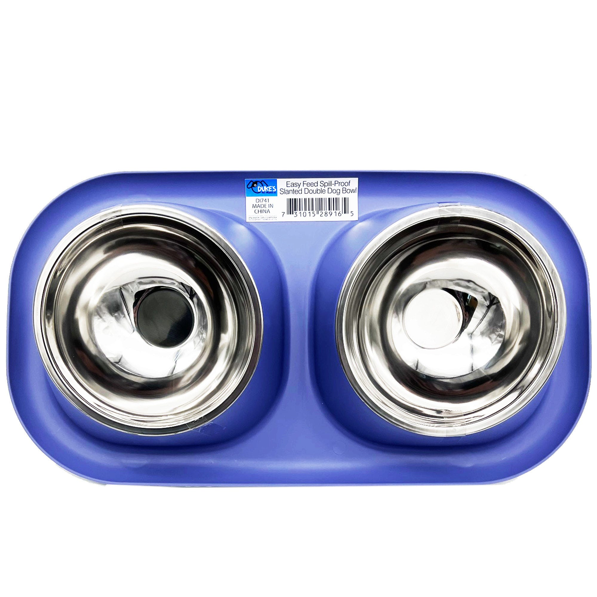 Easy Feed Spill-Proof Slanted Double DOG Bowl - Qty 4