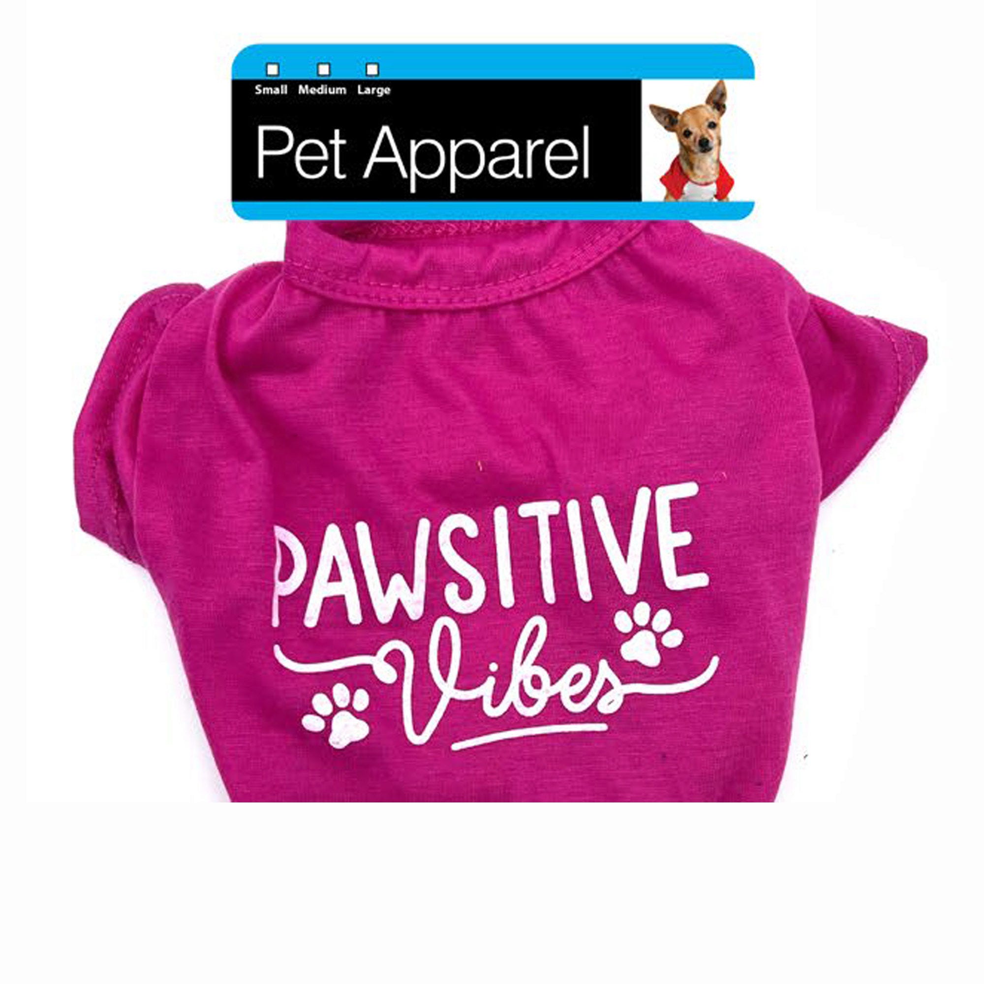 Pawsitive Vibes Cute Dog Pet T-SHIRT Clip Strip - Qty 12