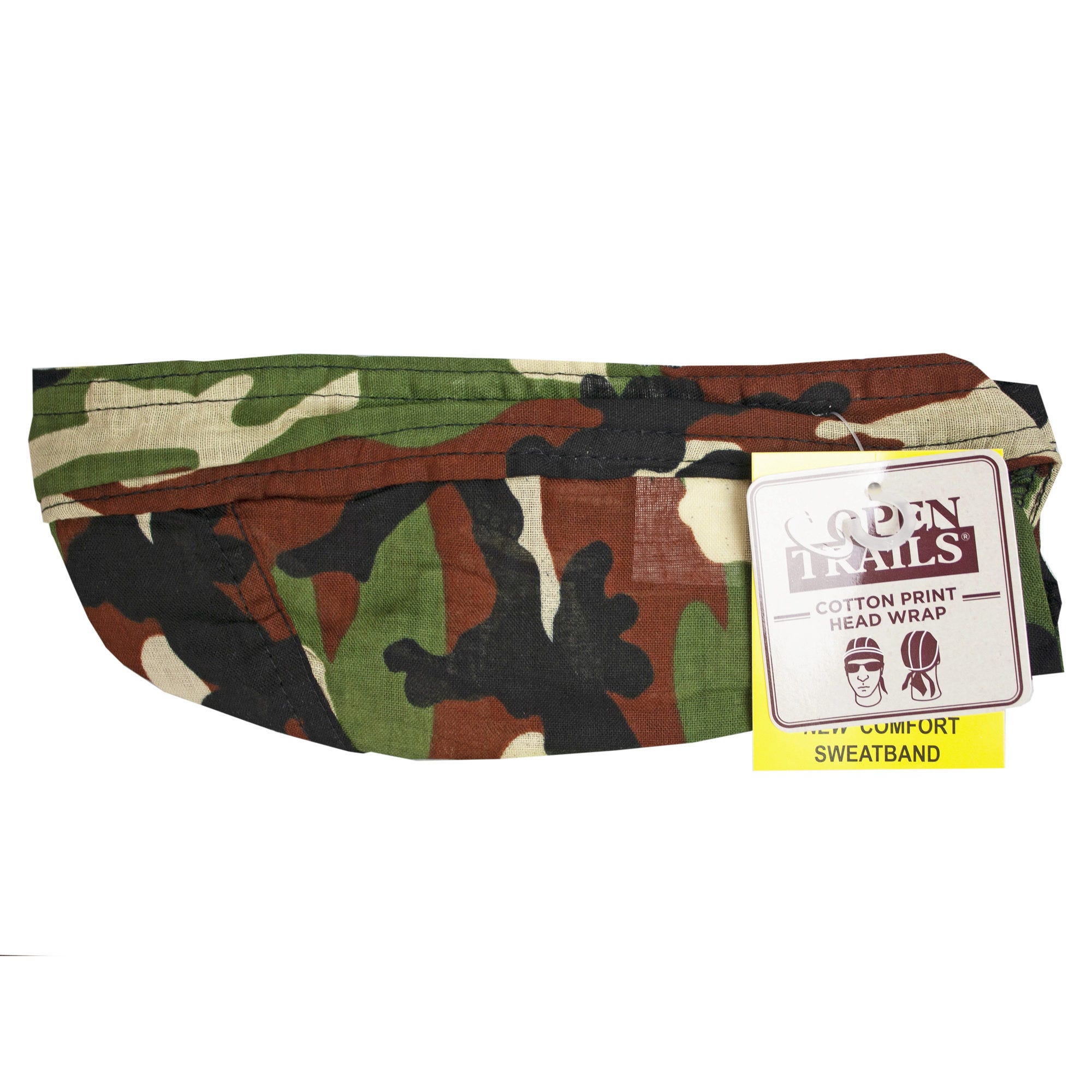 Mens Camo Print Head Wrap - Qty 36