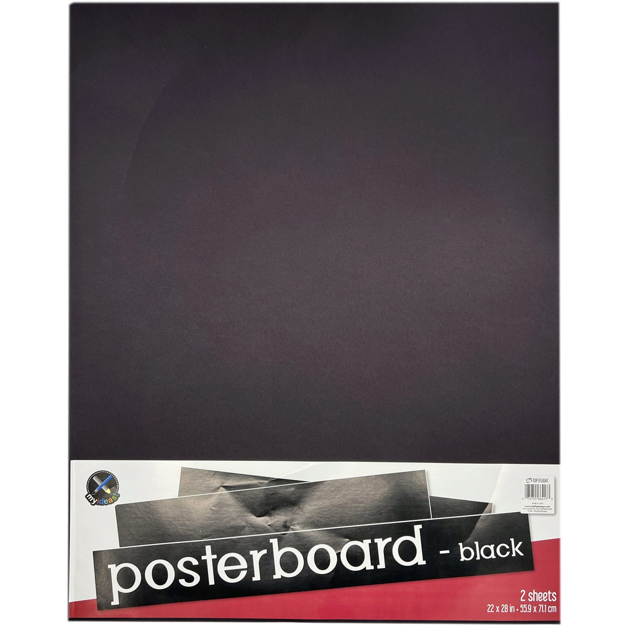 2 Pack Black 22in x 28in POSTERboard - Qty 48