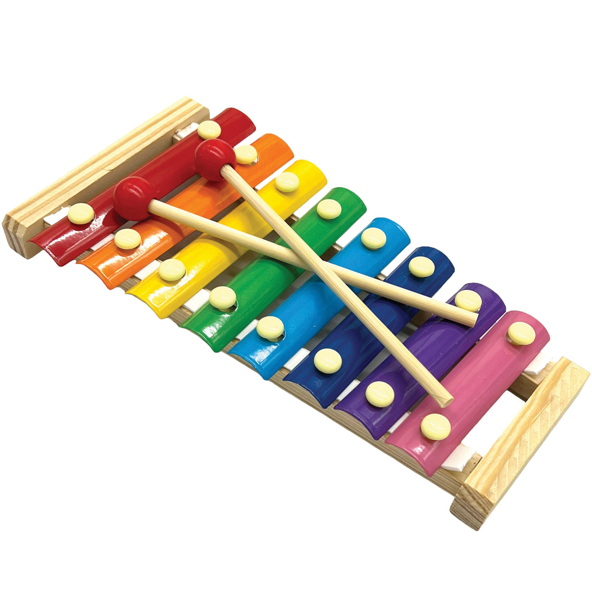 Rainbow Xylophone Instrument with Sticks - Qty 10