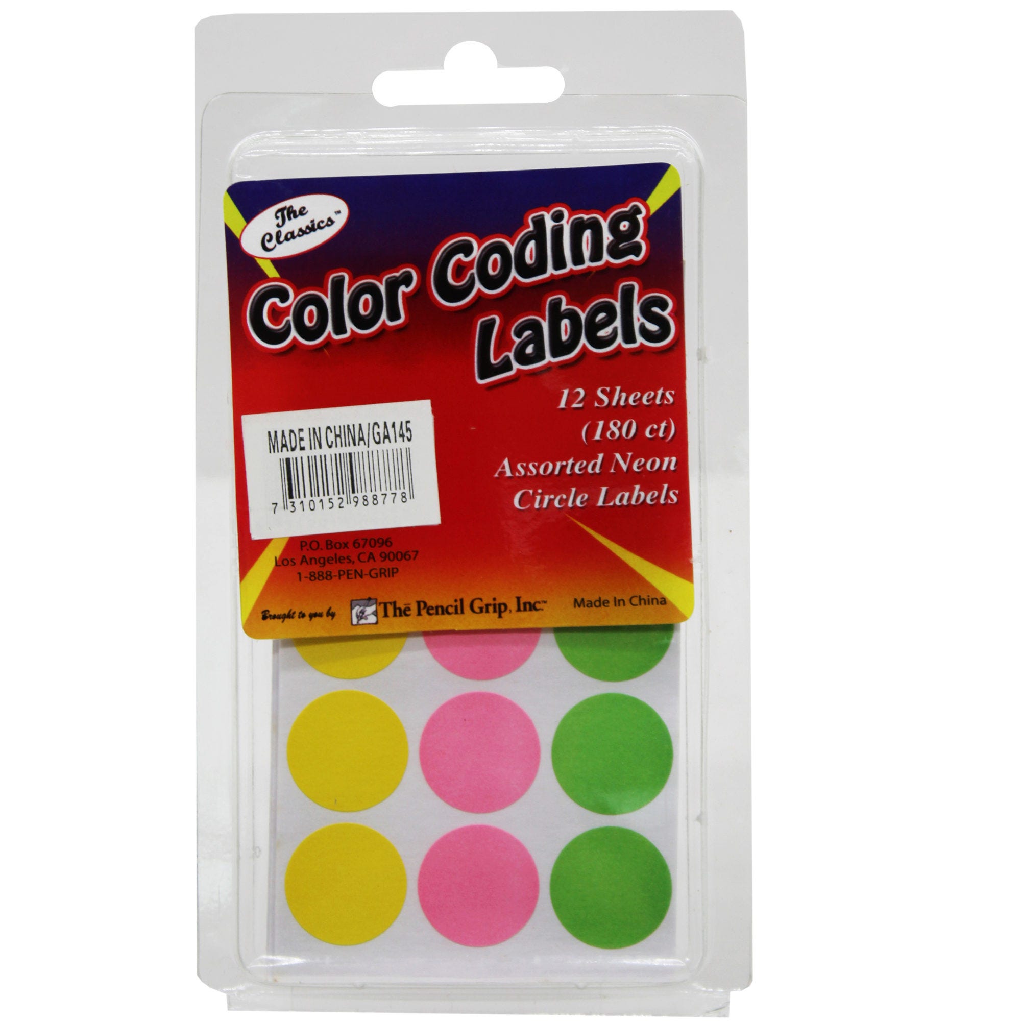 180 Count Color Coding Sticker Dot Labels - Qty 48