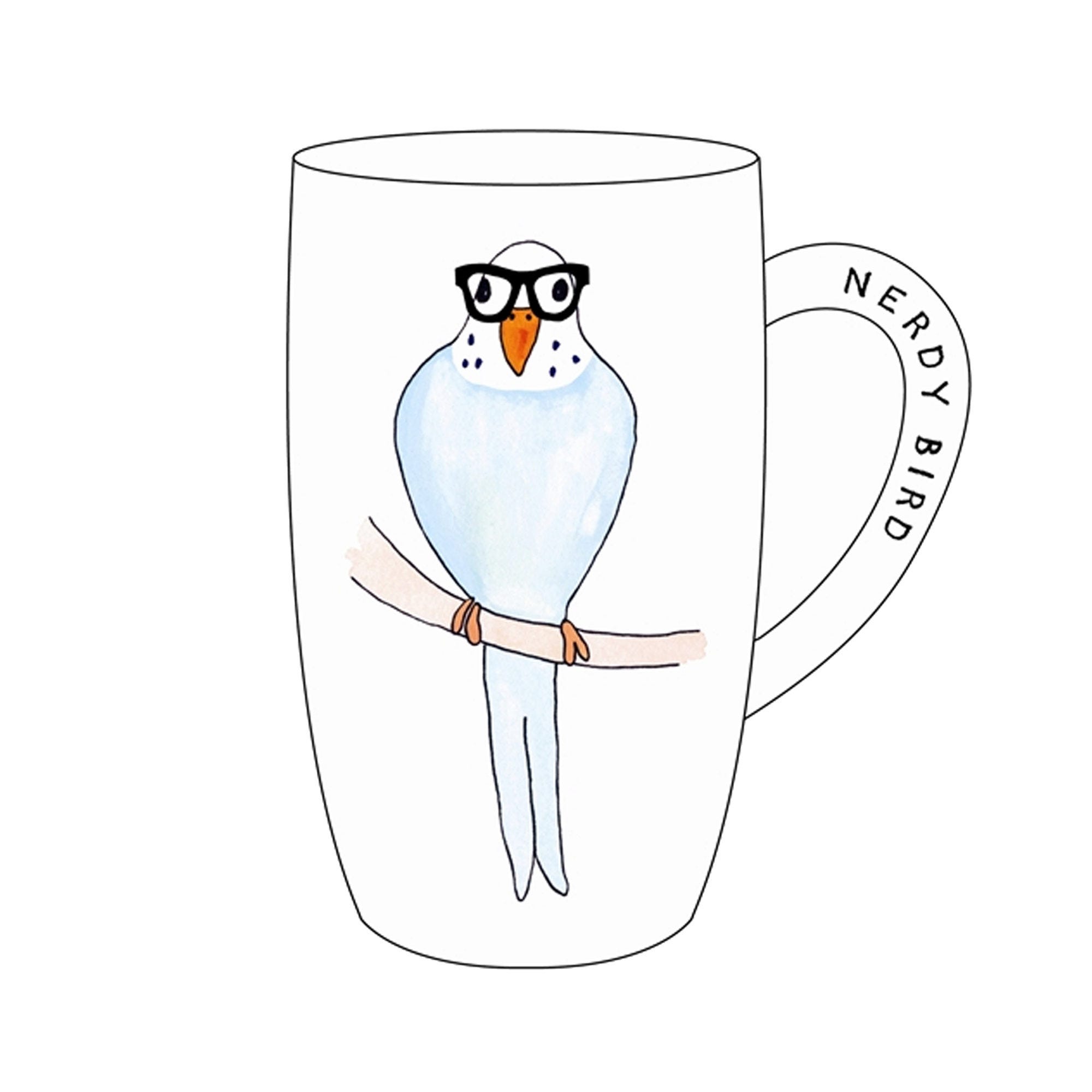 Nerdy Bird Latte MUG - Qty 12